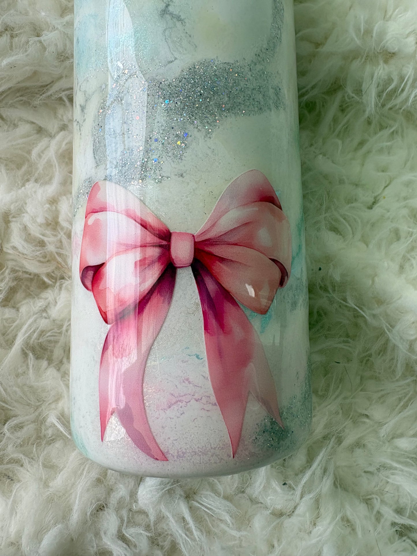 30 oz Mama Tumbler – Pastel Ink Swirl Custom Epoxy Cup