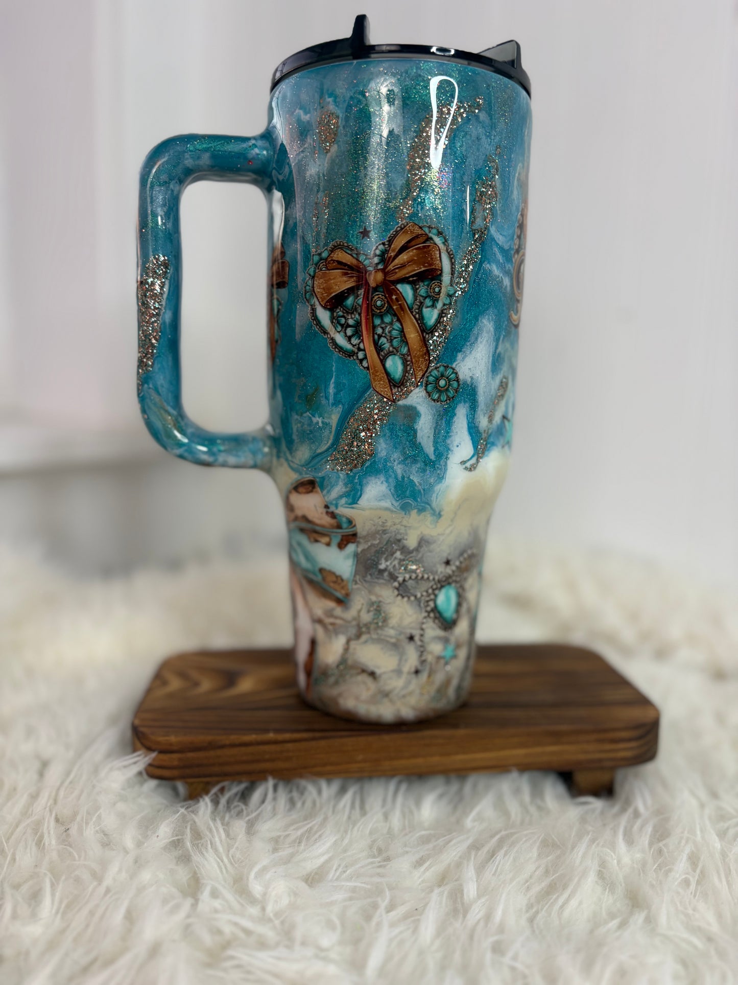 40 oz Western Mama Handled Tumbler