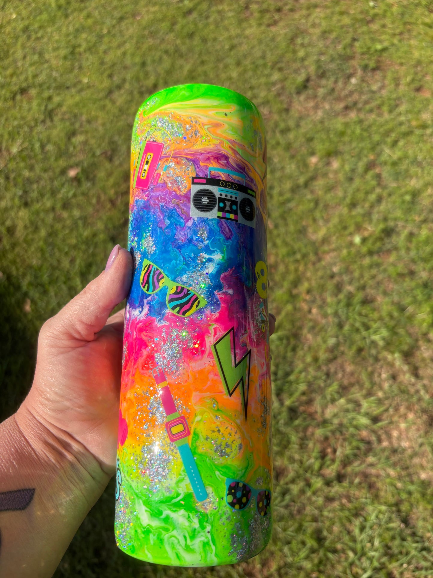 80’s Vibe Retro Tumbler 🌈✨