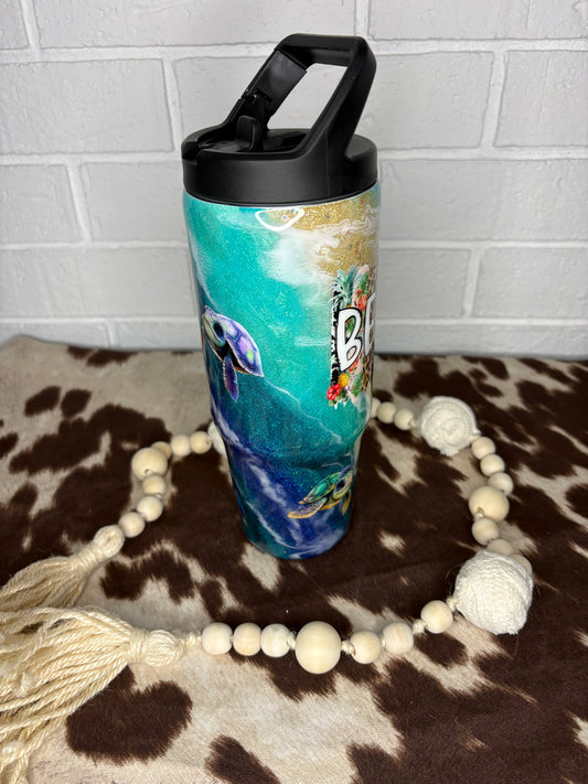 🏖️ 30 oz Beach-Vibes Hydro Tumbler 🏖️
