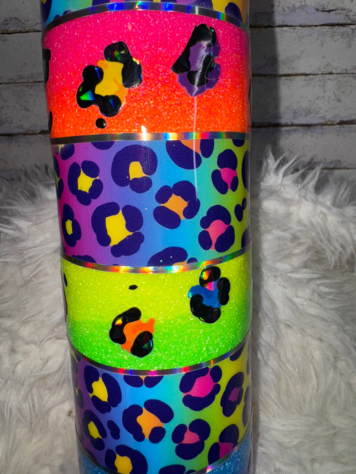 NEON RAINBOW LEOPARD – 30 OZ STAINLESS STEEL TUMBLER
