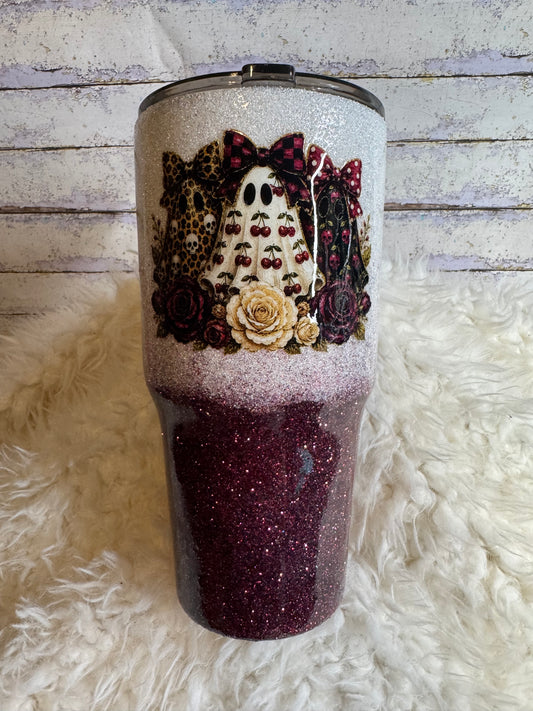 Spooky Cute Ghost – 30 oz Glitter Tumbler
