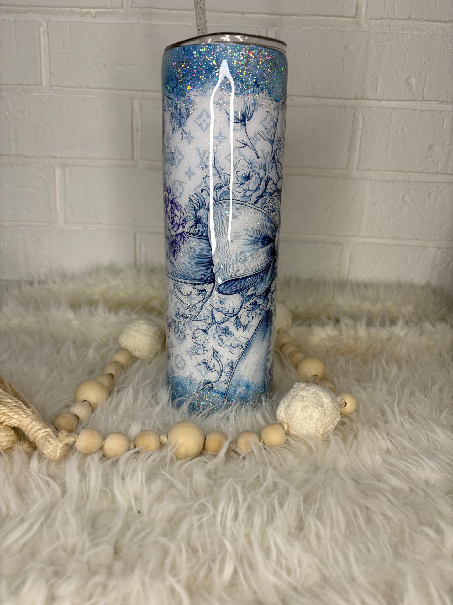 💙 Blue Chinoiserie Luxe Tumbler 💙