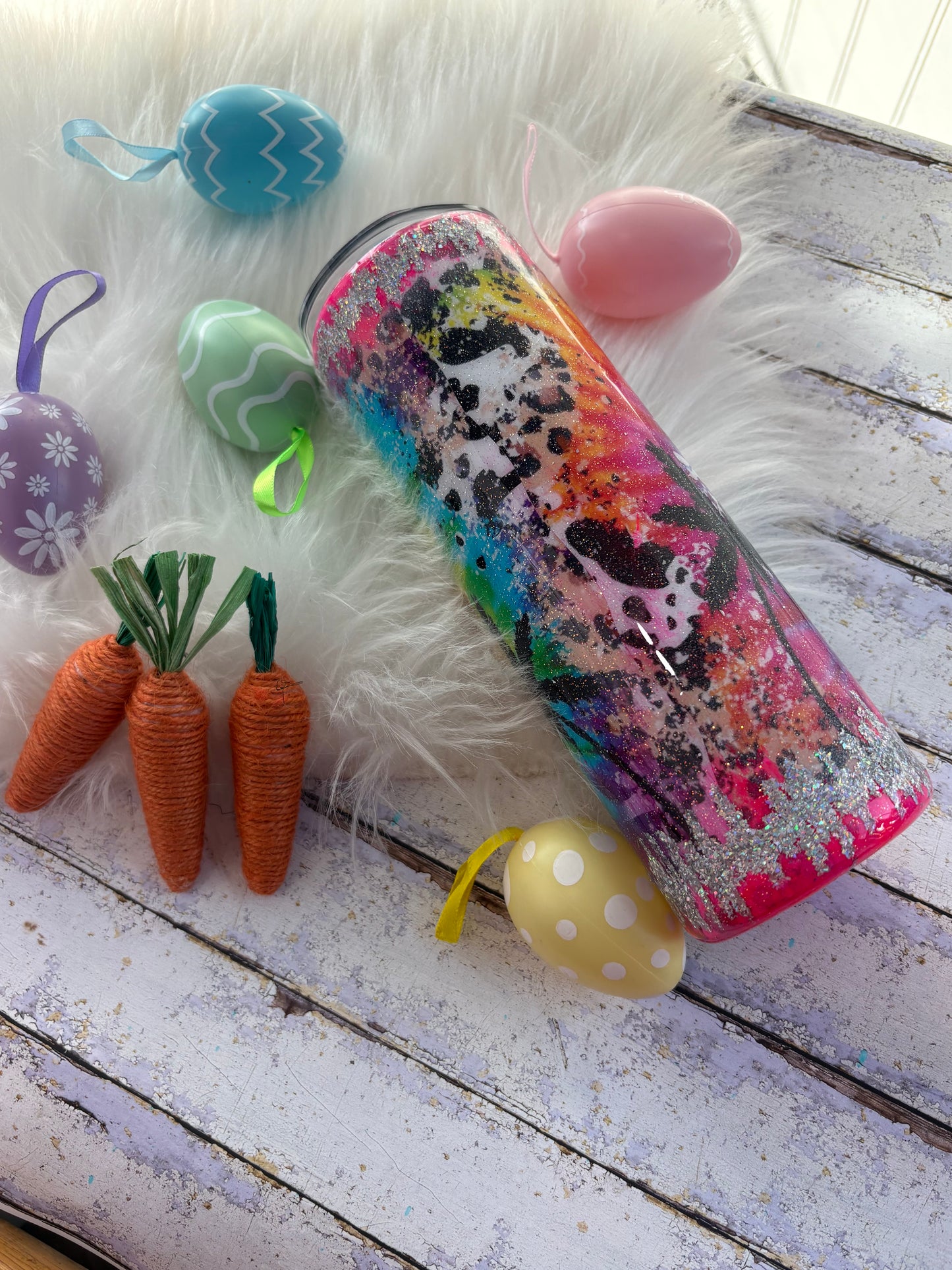 20 oz Life Is Better in Flip Flops Glitter Tumbler