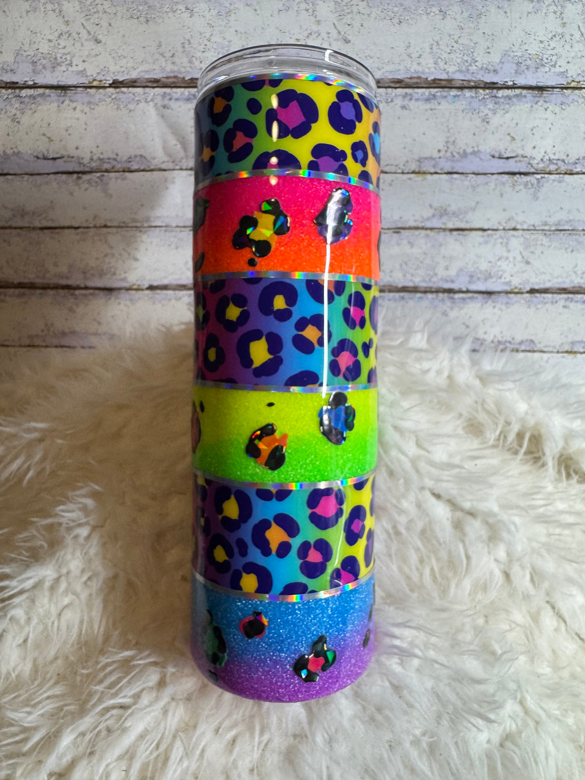 NEON RAINBOW LEOPARD – 30 OZ STAINLESS STEEL TUMBLER