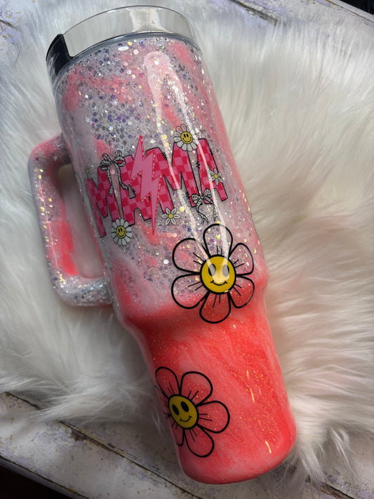40 oz Mama Glitter Tumbler
