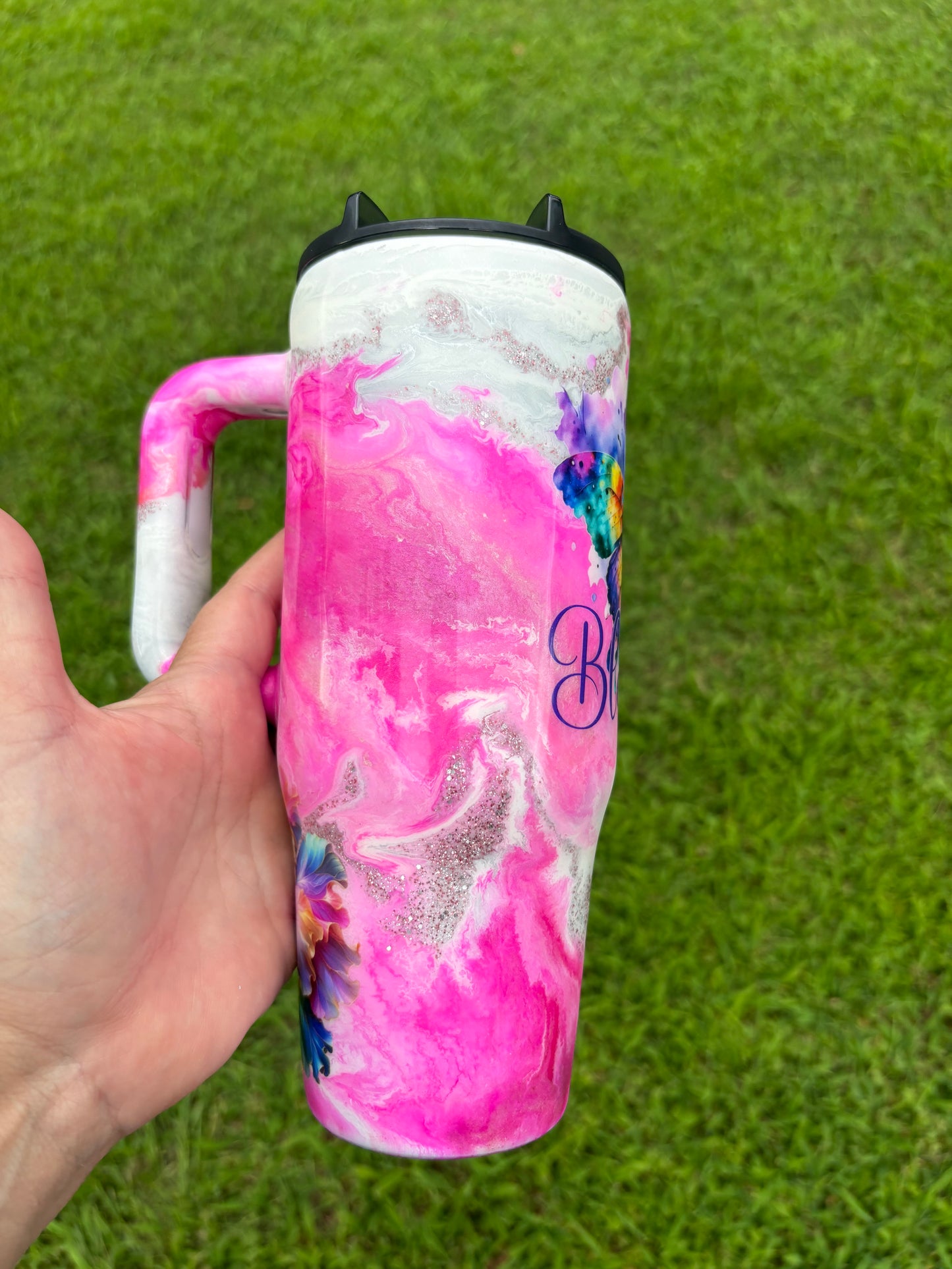 🦋 Blessed 30 oz Handled Tumbler 🦋
