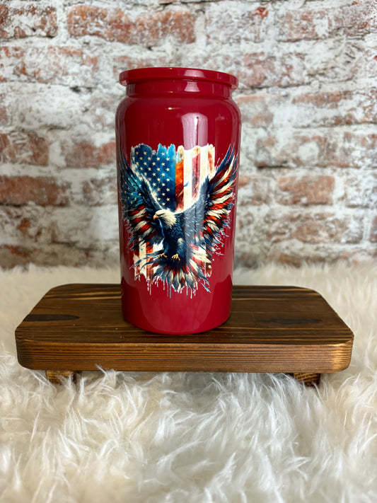 Freedom Soars – 16 oz Patriotic Eagle Tumbler