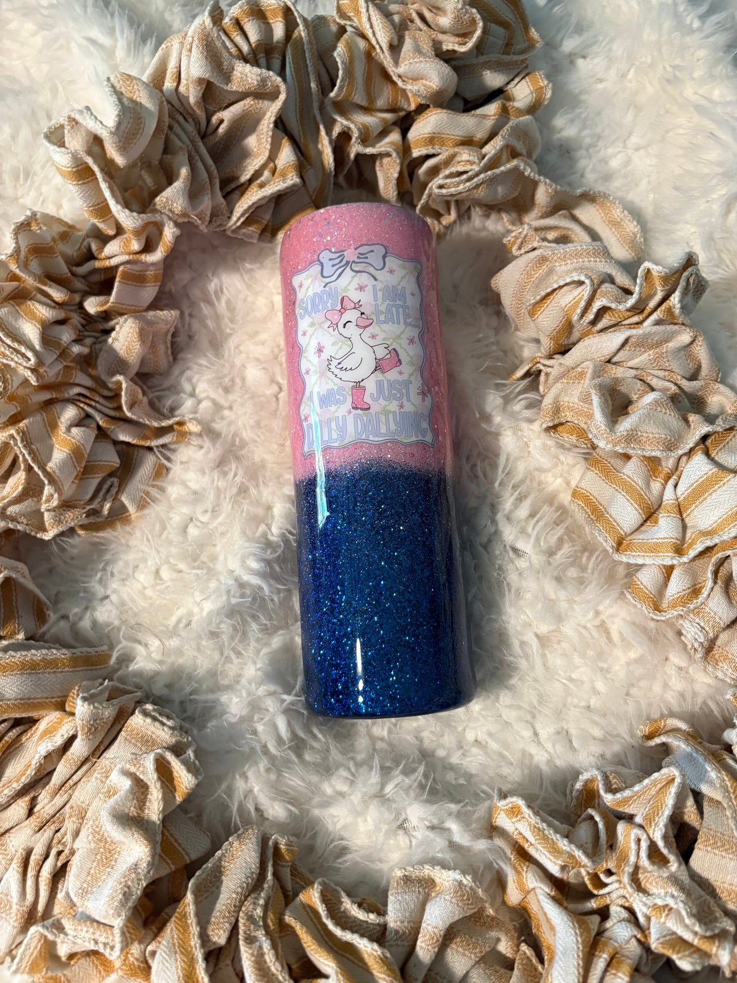 30 oz Handled Tumbler – Coquette Goose Edition ✨