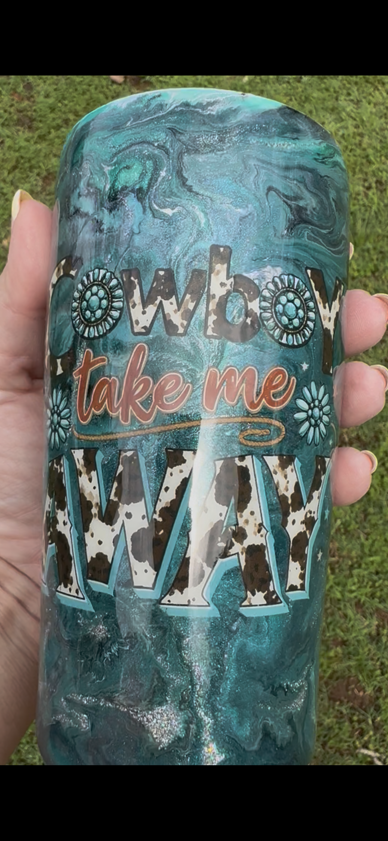 Cowboy Take Me Away 4-in-1 Can Coozie 🤎✨