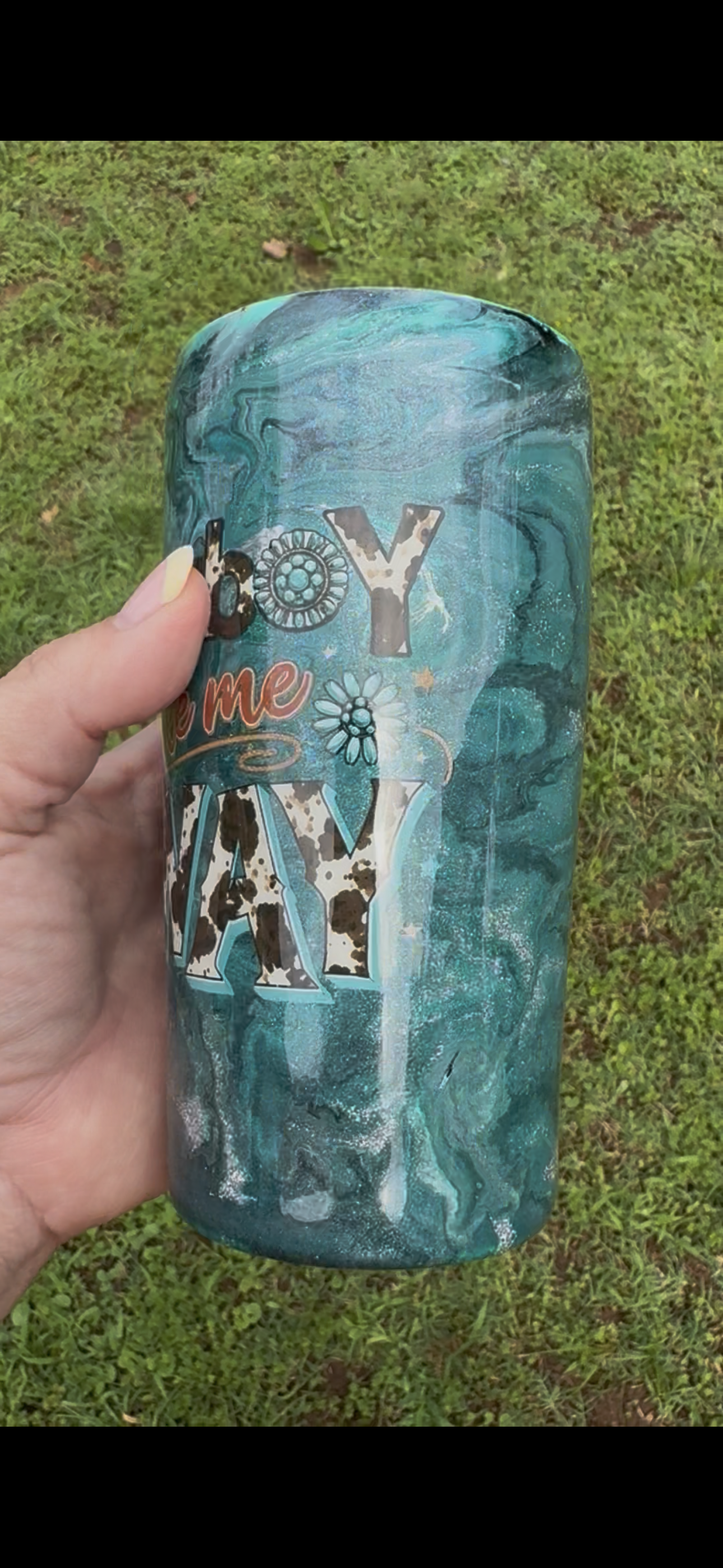 Cowboy Take Me Away 4-in-1 Can Coozie 🤎✨