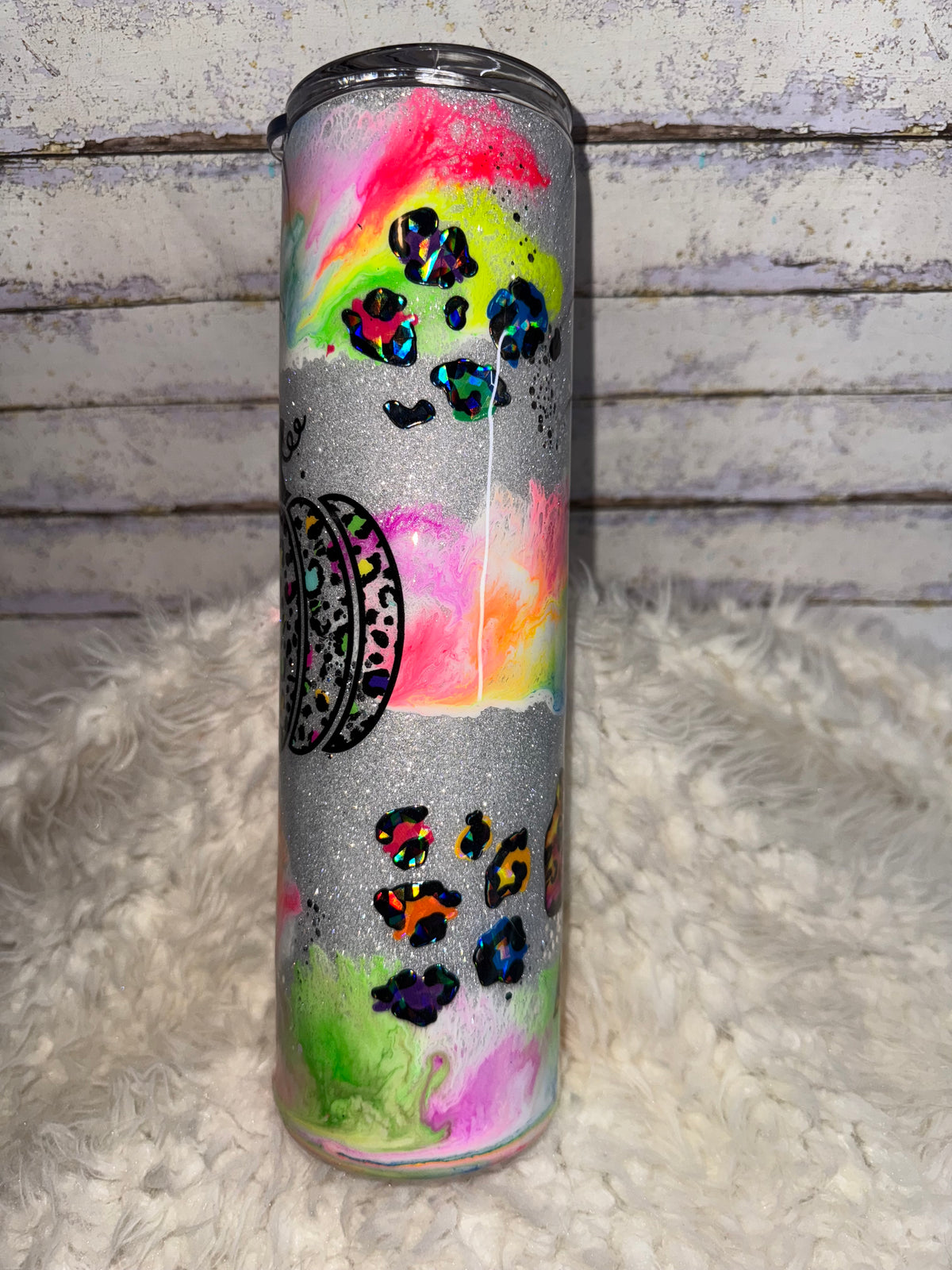 Fall But Make It Neon – 35 oz Glitter Epoxy Tumbler