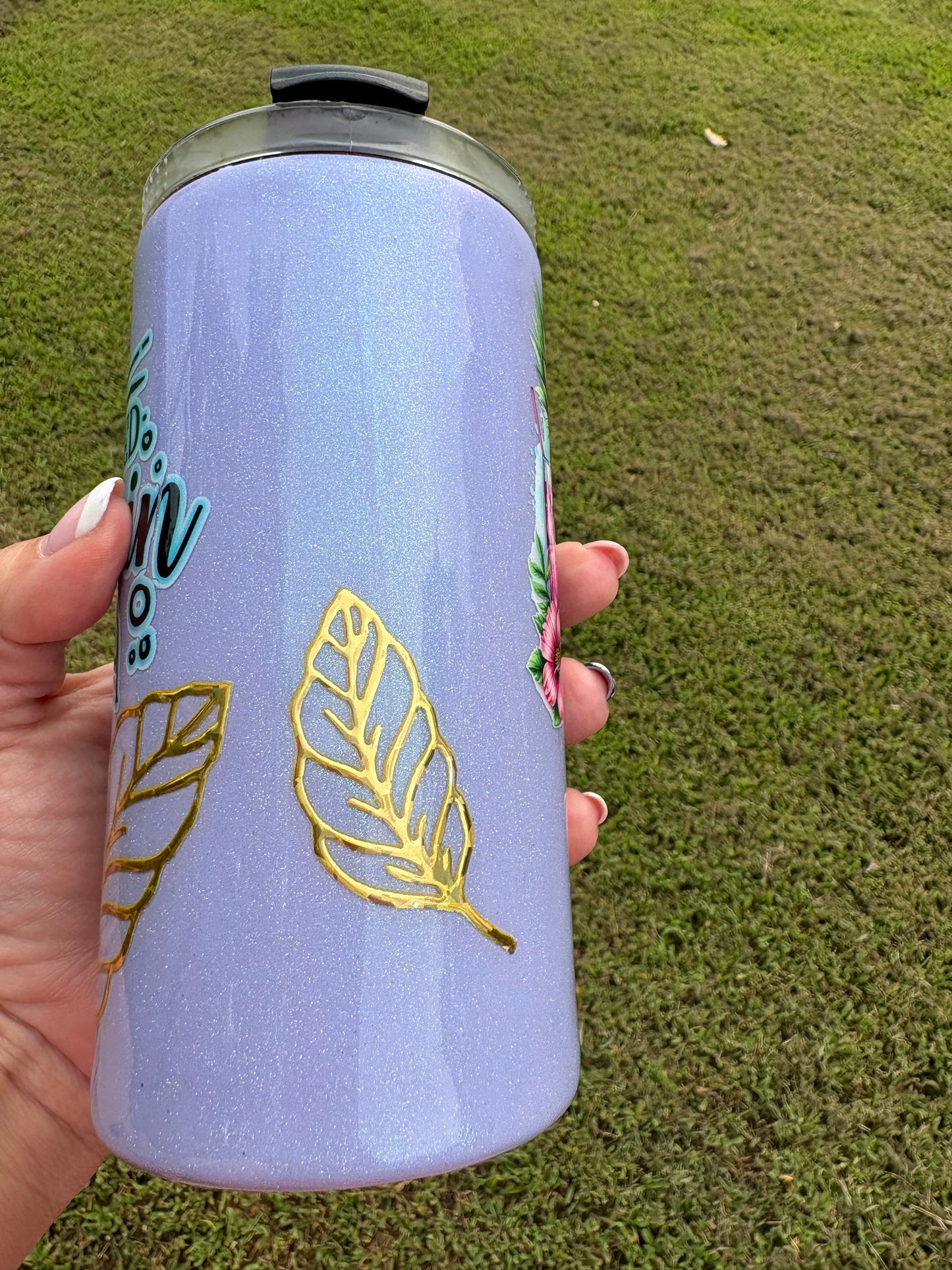 I Need Vitamin SEA Sea Turtle Skinny Tumbler | Handmade Tropical Beach Tumbler