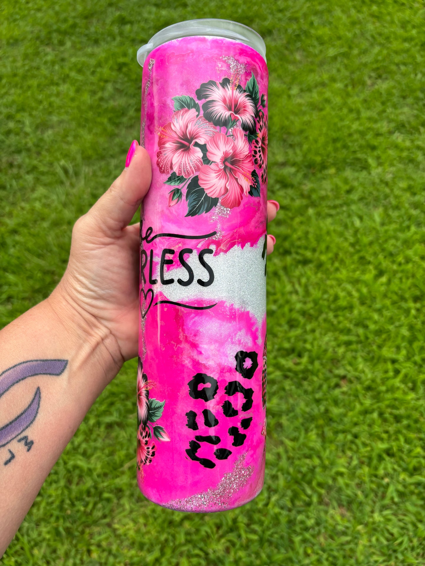💖 Be Fearless 35 oz Skinny Straight Tumbler 💖