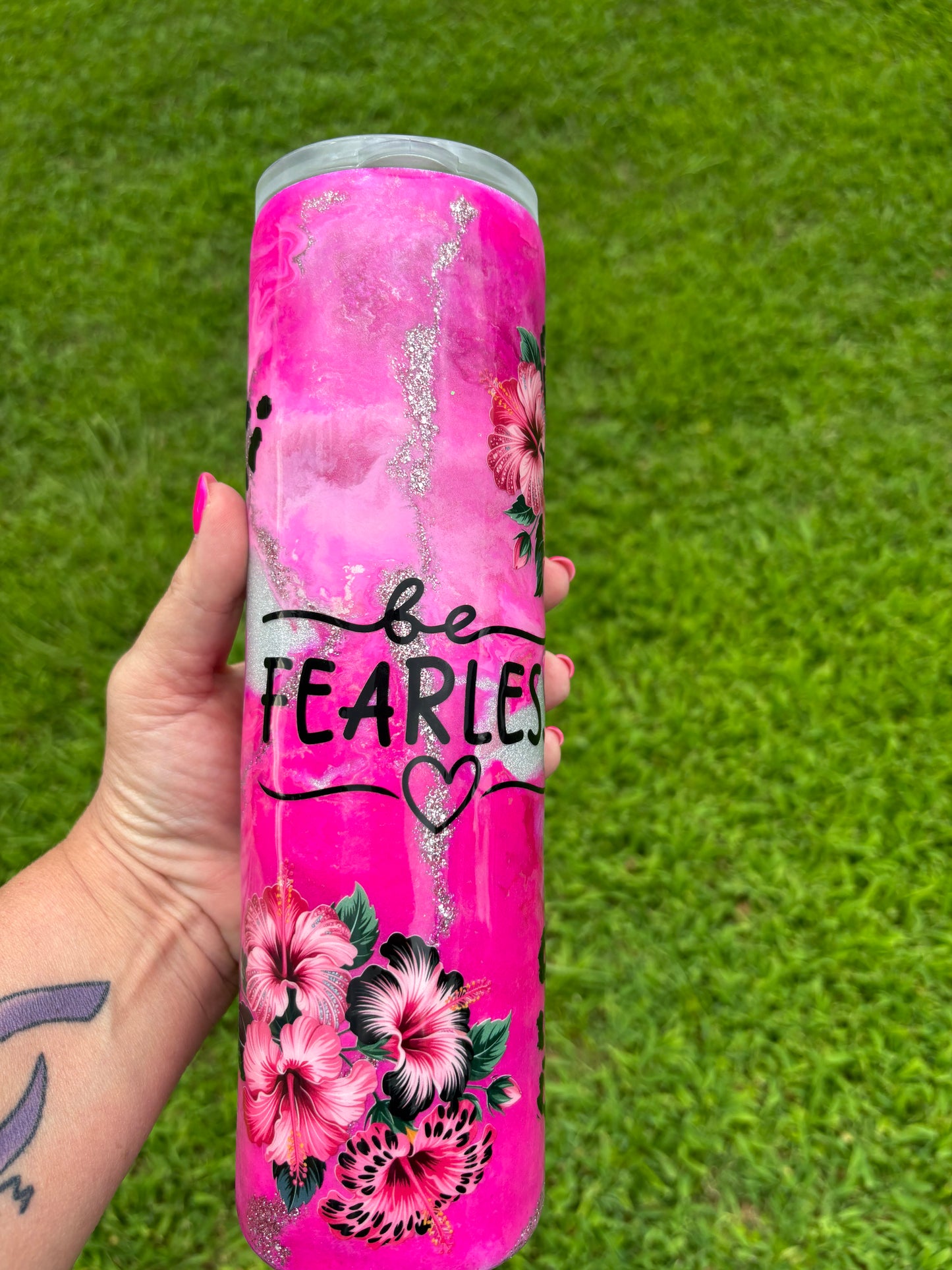 💖 Be Fearless 35 oz Skinny Straight Tumbler 💖