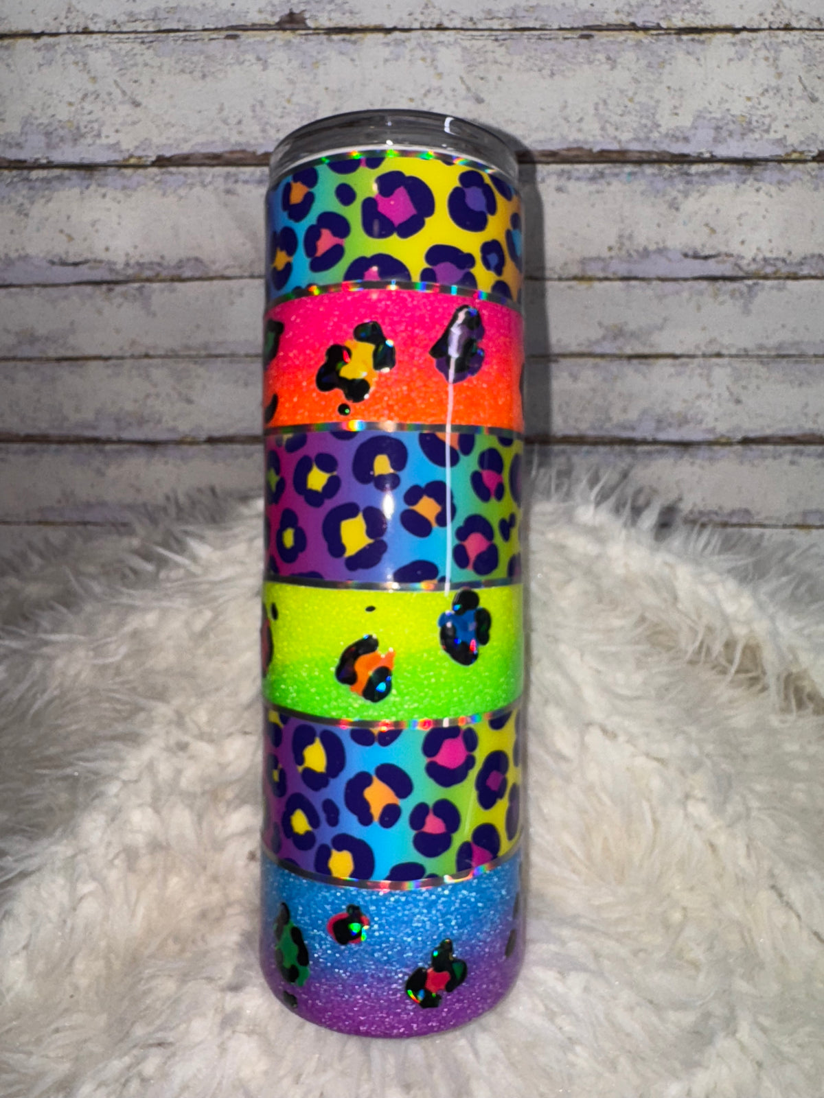 NEON RAINBOW LEOPARD – 30 OZ STAINLESS STEEL TUMBLER