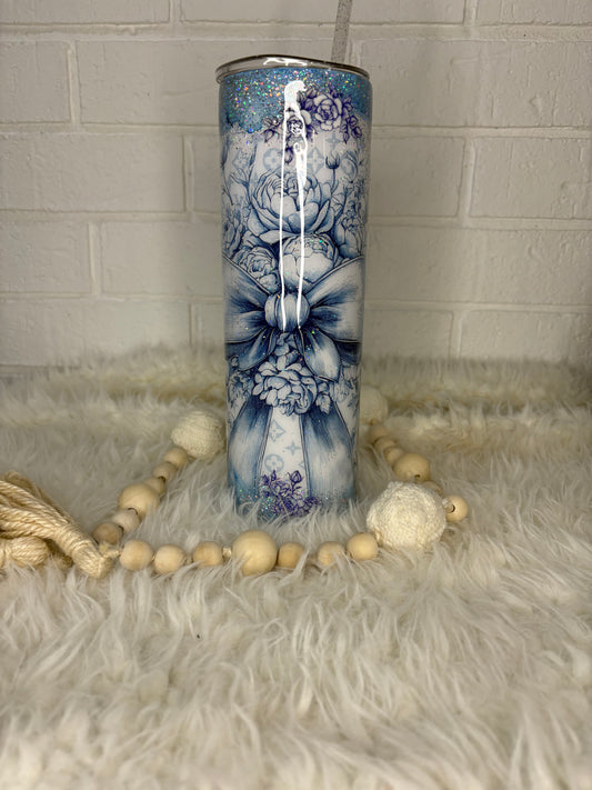 💙 Blue Chinoiserie Luxe Tumbler 💙
