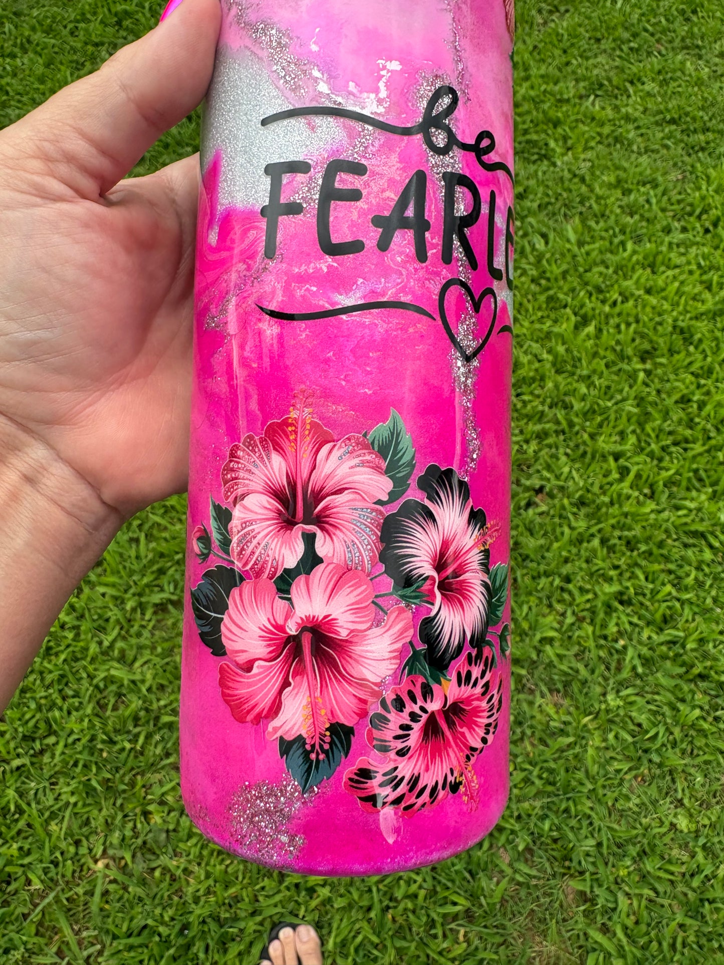 💖 Be Fearless 35 oz Skinny Straight Tumbler 💖