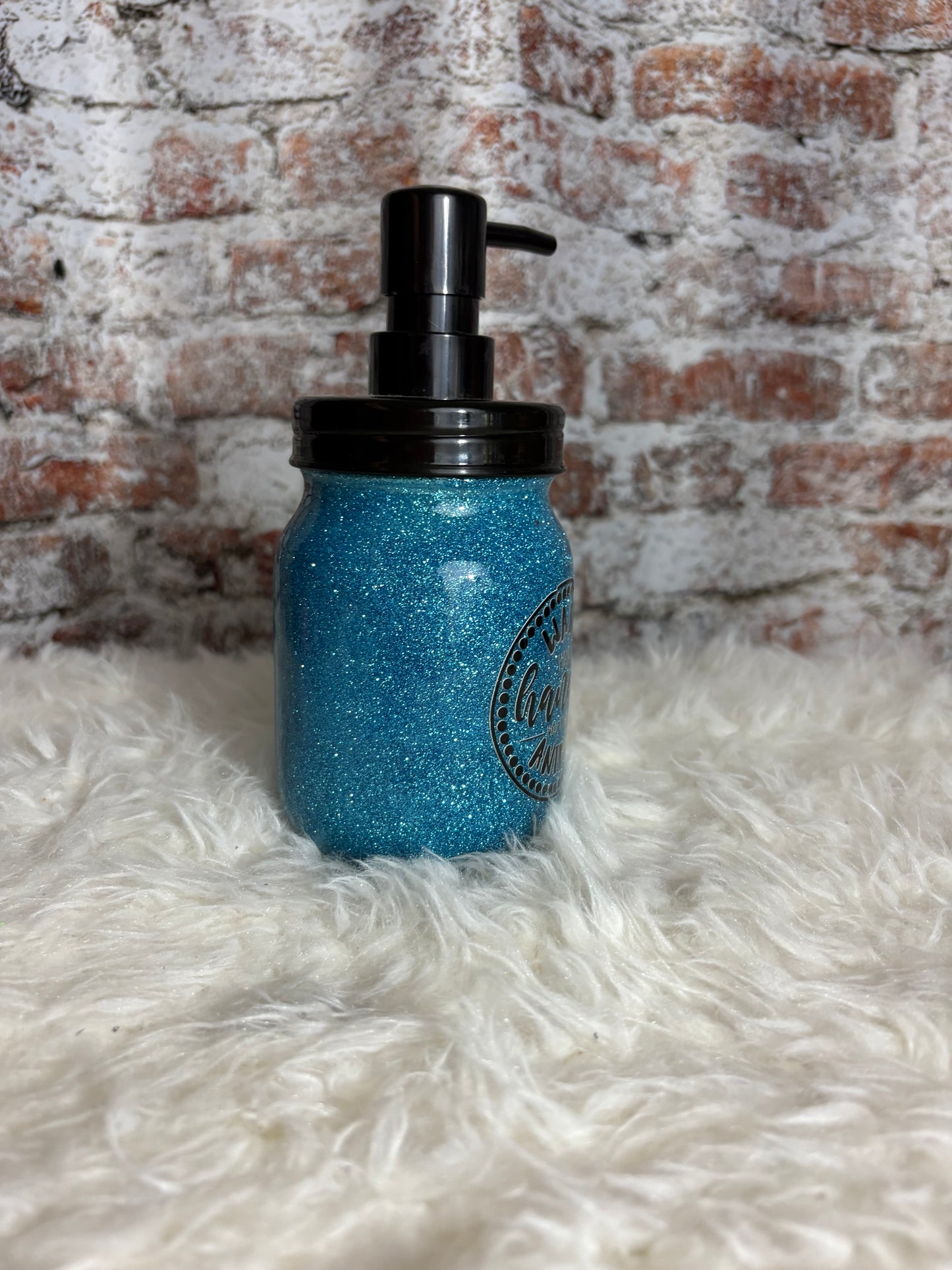 🧼 Wash Your Hands Ya Filthy Animal – 16oz Glass Soap Dispenser 💙
