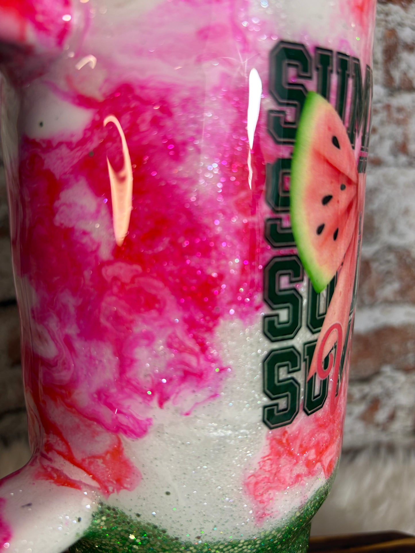 🍉🌞 Summer Vibes Watermelon Tumbler – 40oz of Sweet Sunshine! ✨