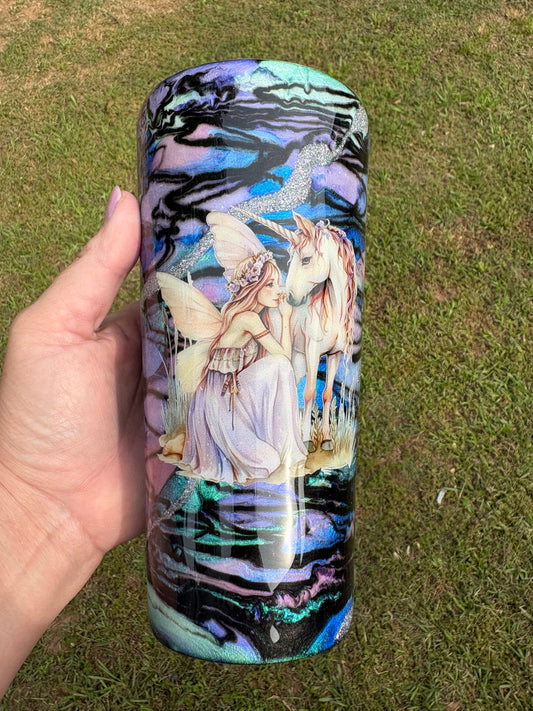 24 oz Fairy & Unicorn Fantasy Tumbler ✨🦄