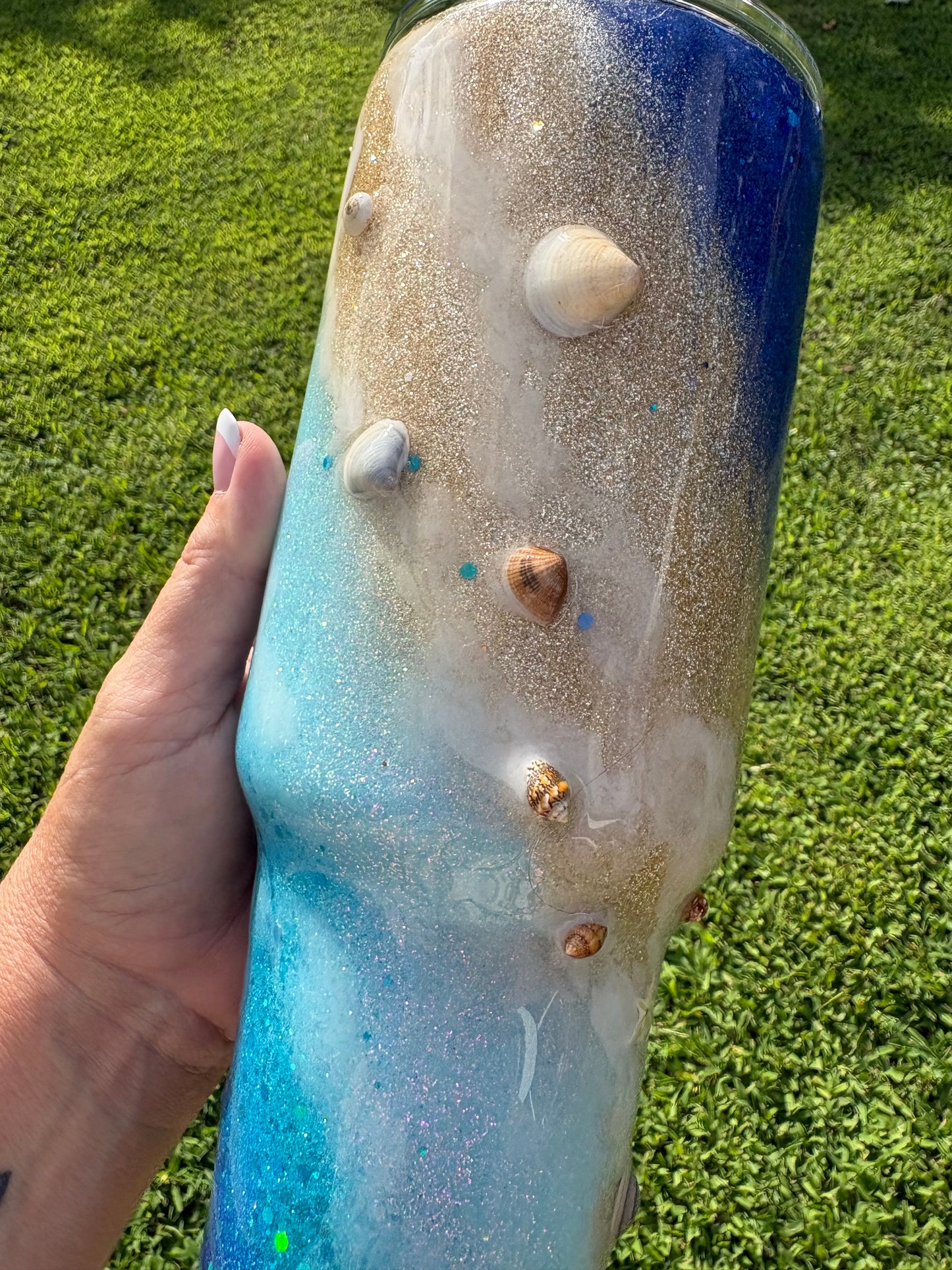 Life’s a Beach Make Some Waves – 40 oz Curved Tumbler