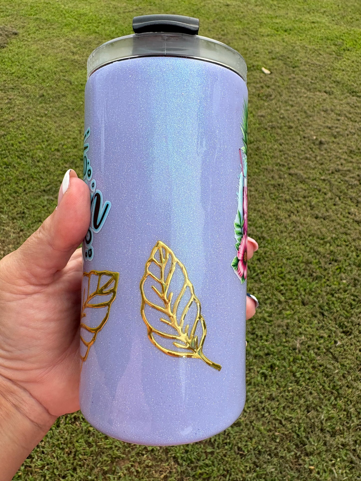 I Need Vitamin SEA Sea Turtle Skinny Tumbler | Handmade Tropical Beach Tumbler