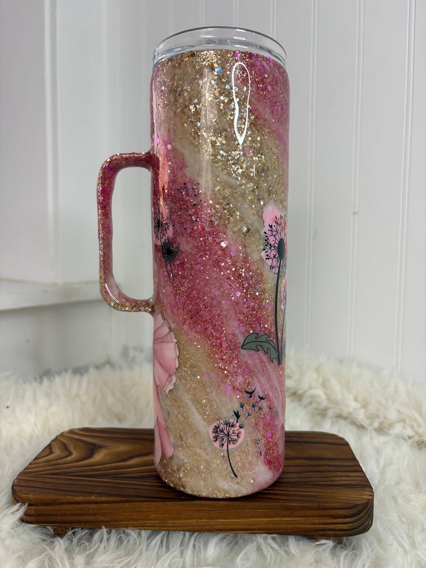 30 oz “Just Breathe” Skinny Handled Tumbler
