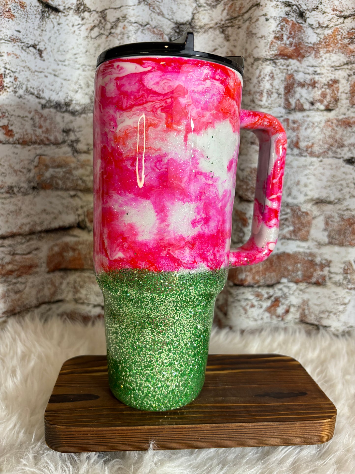 🍉🌞 Summer Vibes Watermelon Tumbler – 40oz of Sweet Sunshine! ✨