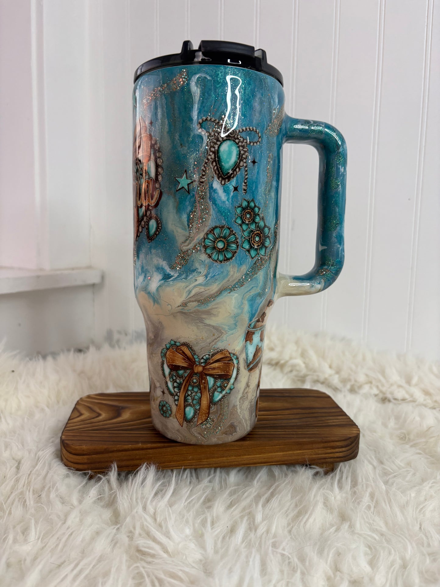 40 oz Western Mama Handled Tumbler