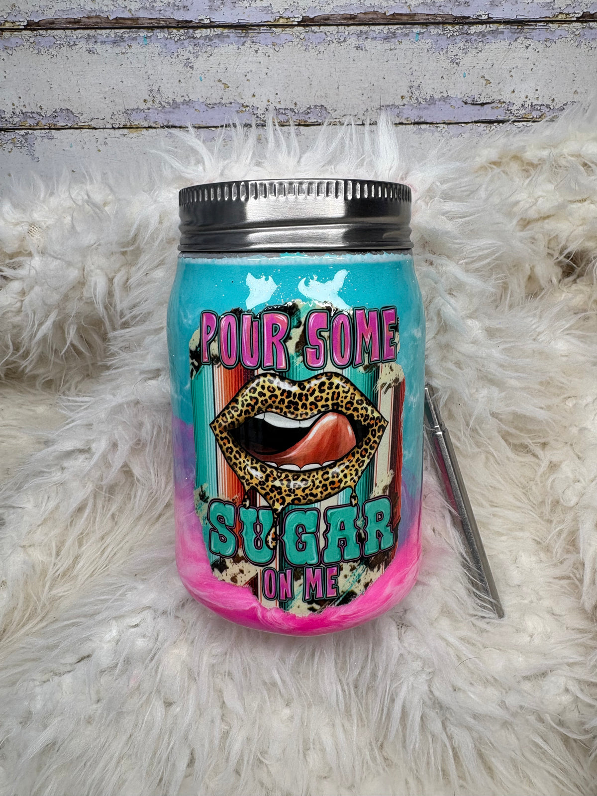 Retro Rock Personalized 10 oz Mason Jar Tumbler