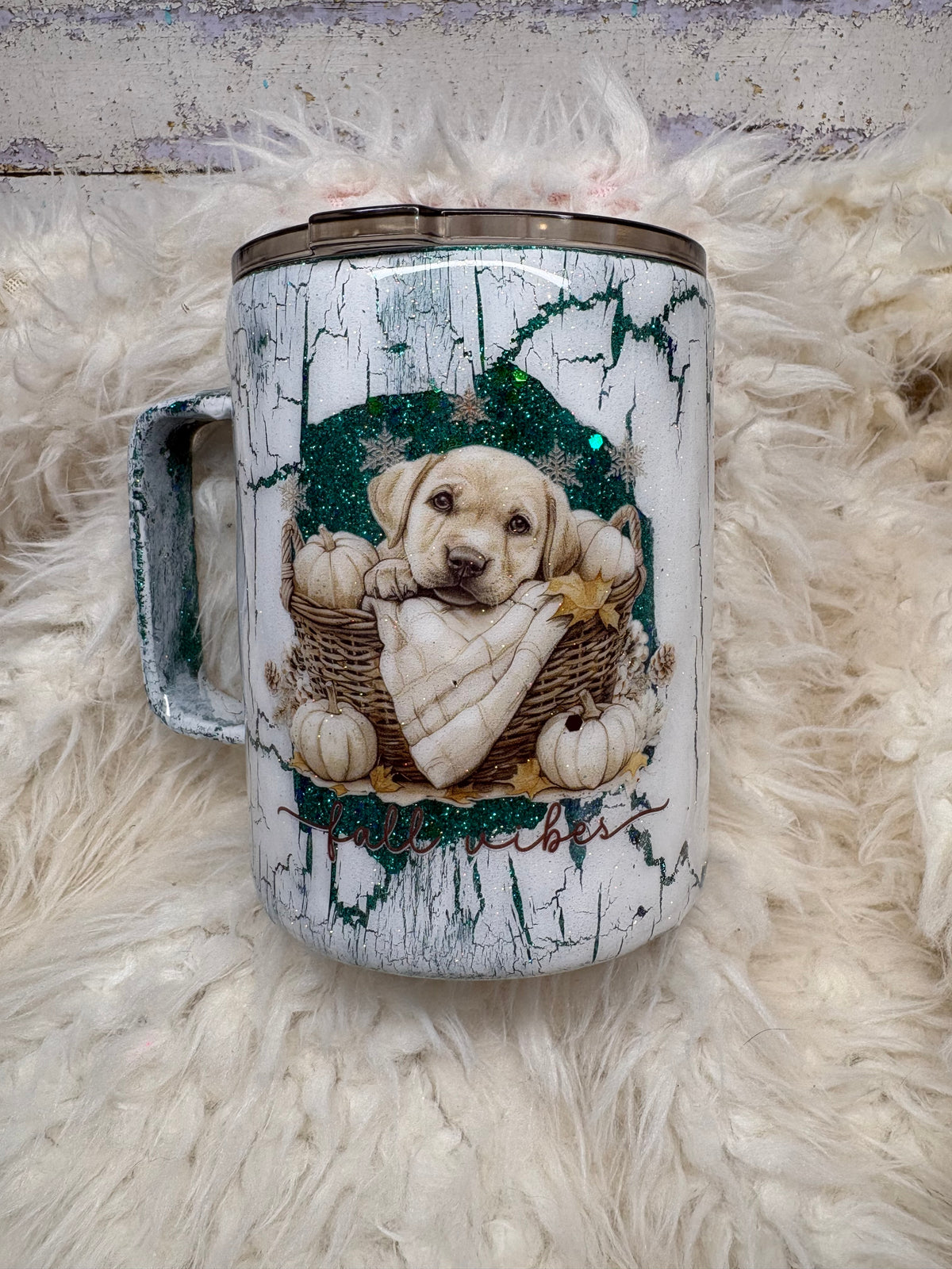 Fall Vibes Puppy 10 oz Coffee Mug