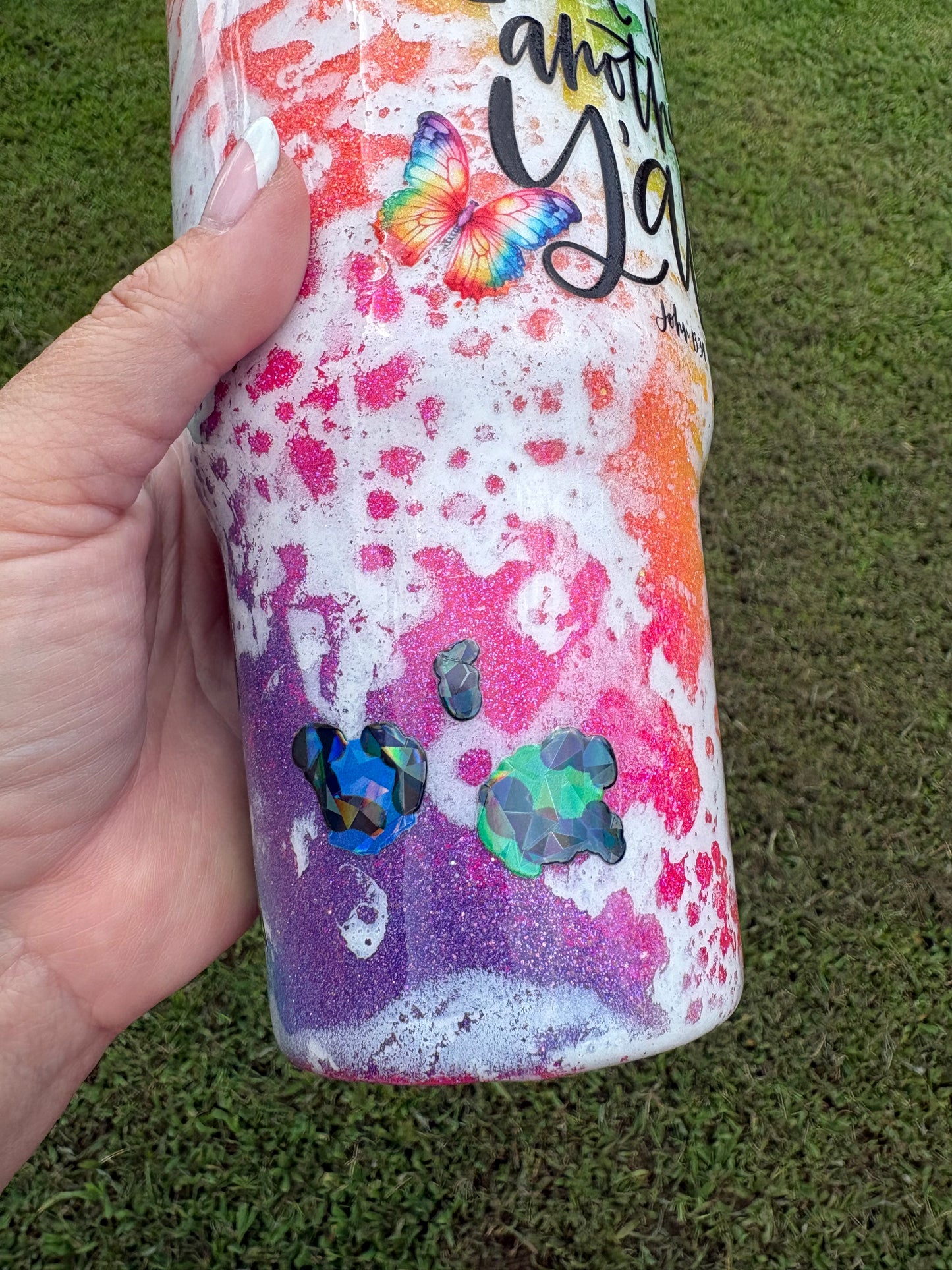 Love One Another | 30 oz Handmade Glitter Tumbler