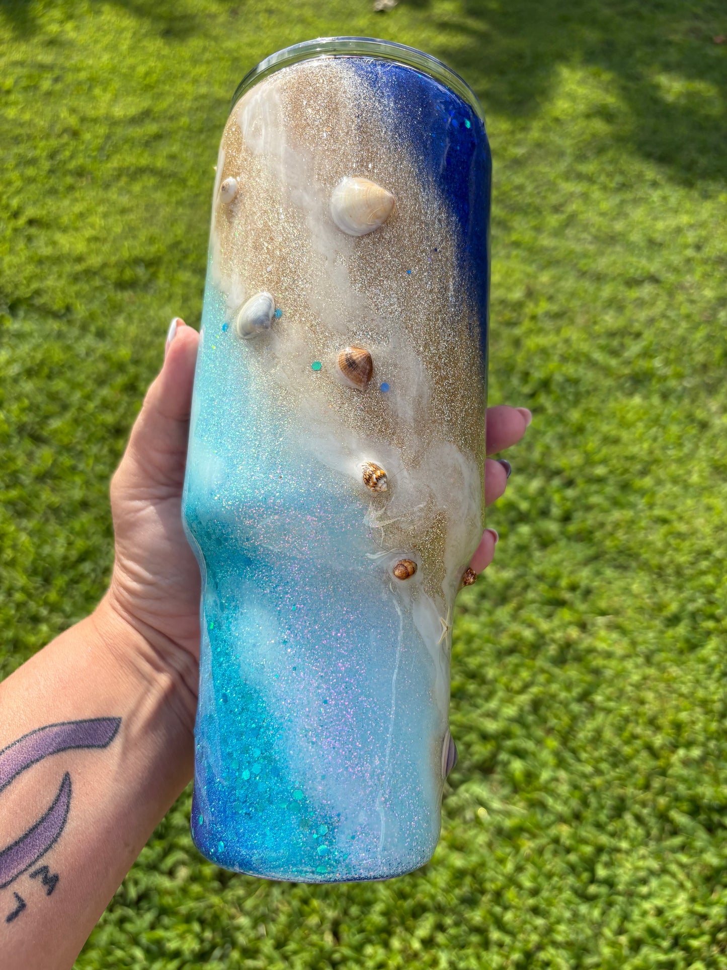 Life’s a Beach Make Some Waves – 40 oz Curved Tumbler