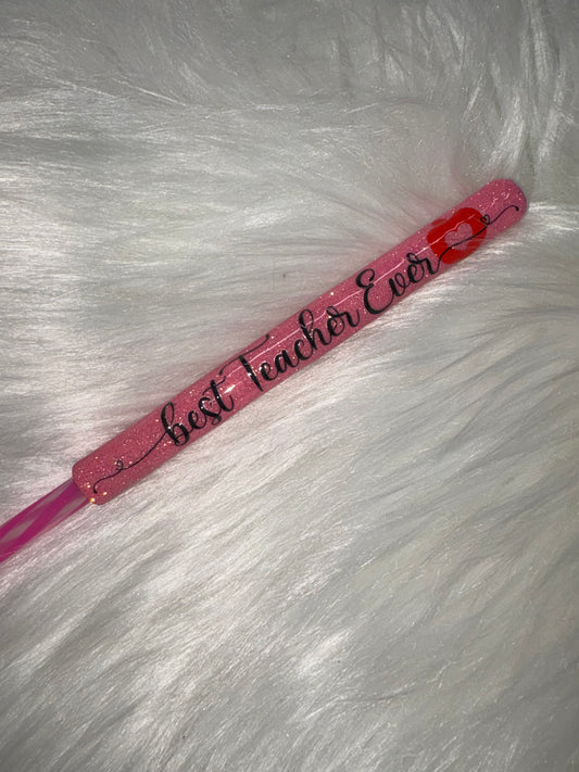 Pink “Best Teacher Ever” Ink Pen