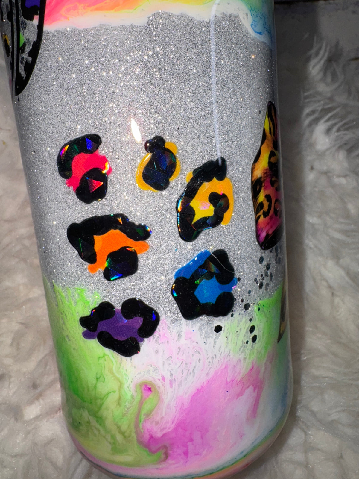 Fall But Make It Neon – 35 oz Glitter Epoxy Tumbler