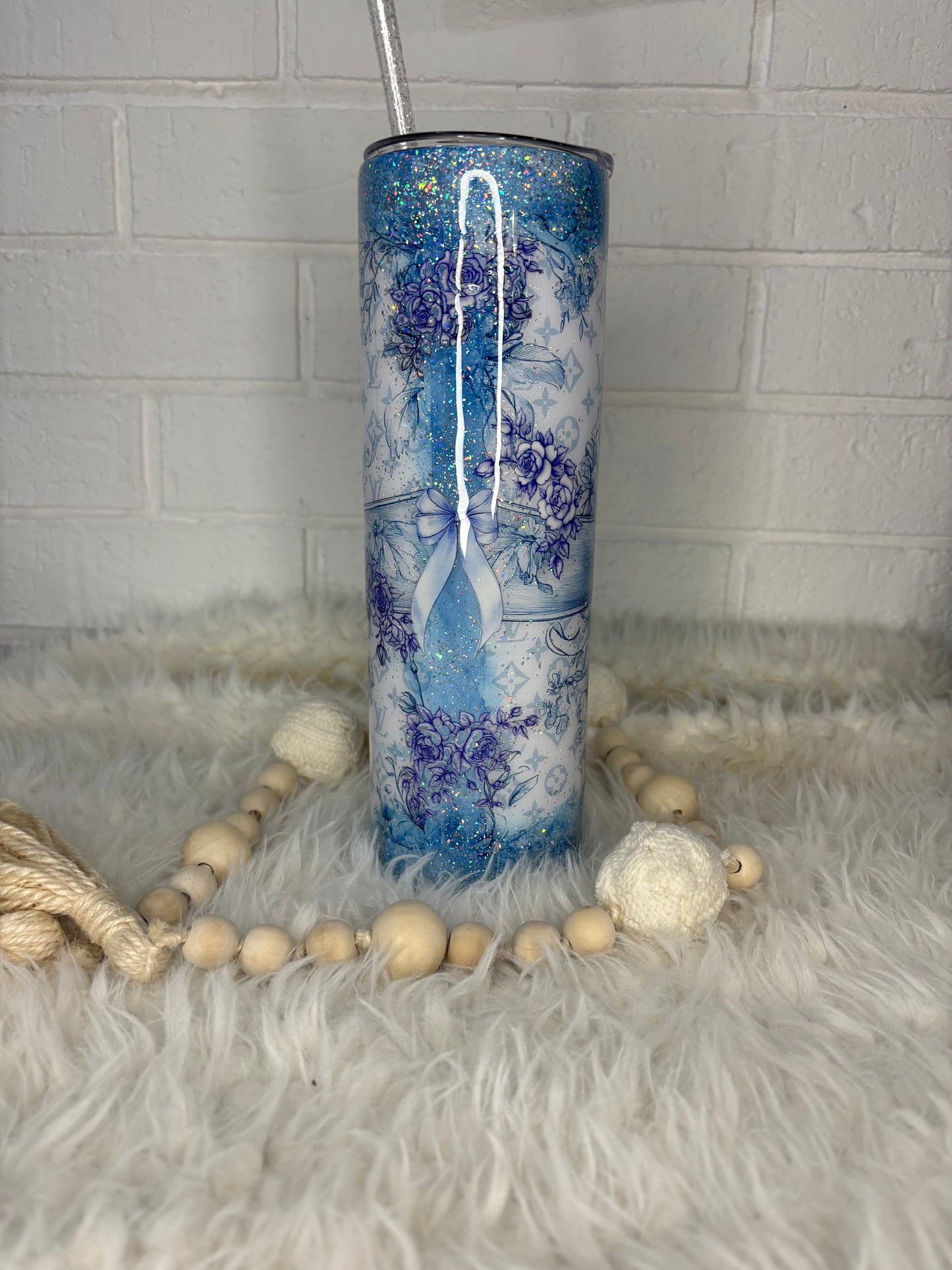 💙 Blue Chinoiserie Luxe Tumbler 💙