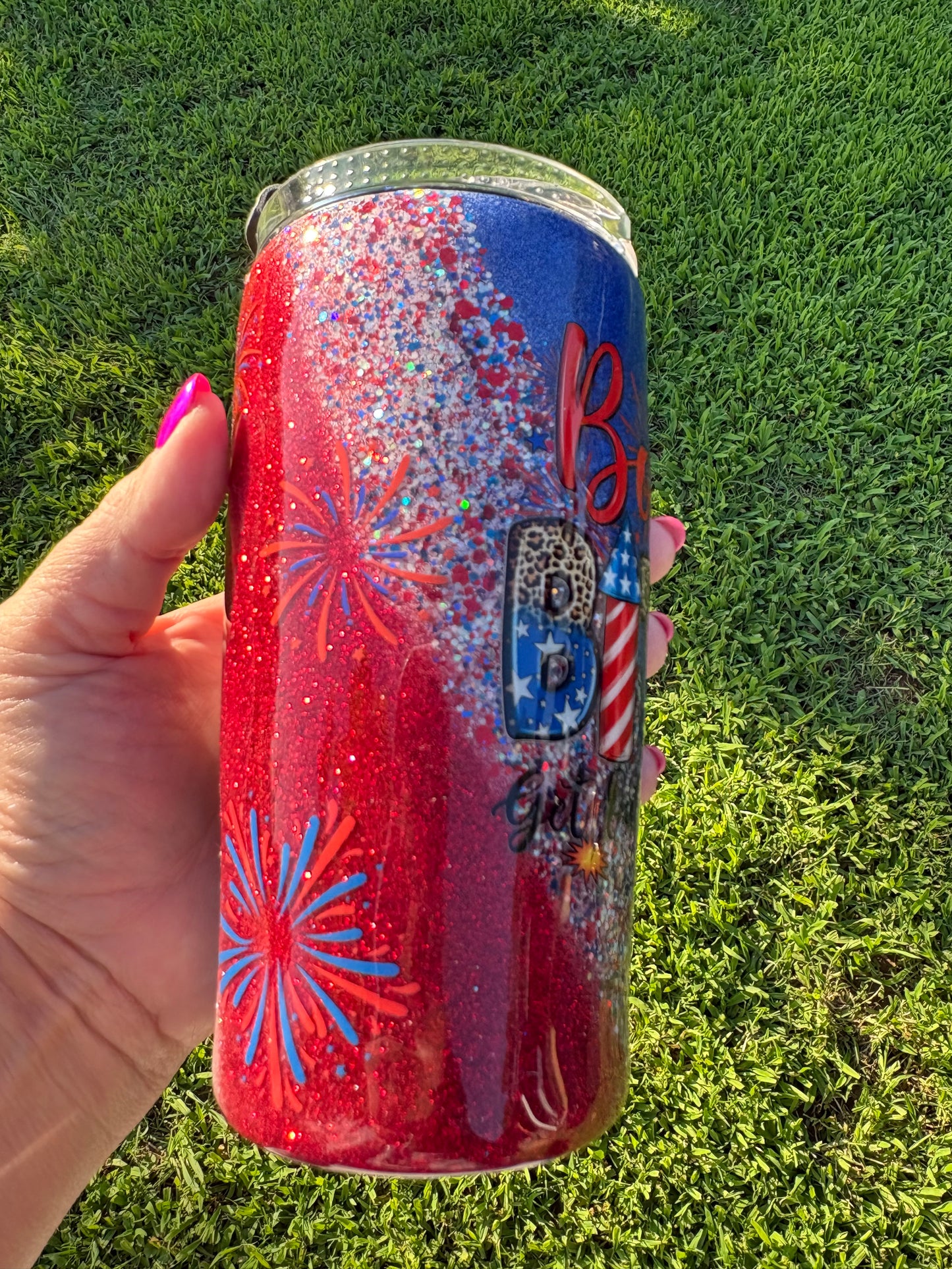 🇺🇸 Stars, Stripes & Sass 4-in-1 Can Cooler 🇺🇸