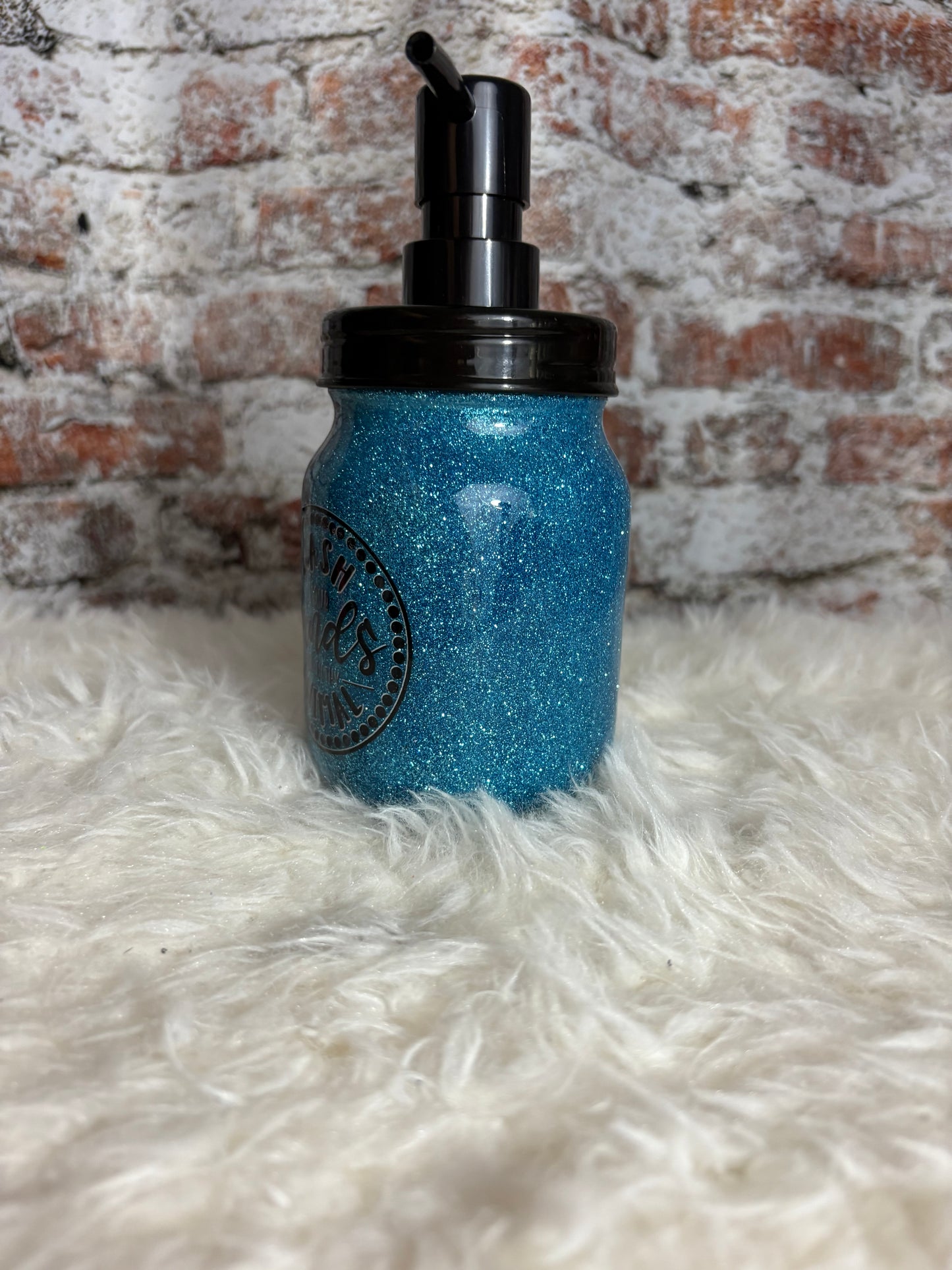 🧼 Wash Your Hands Ya Filthy Animal – 16oz Glass Soap Dispenser 💙