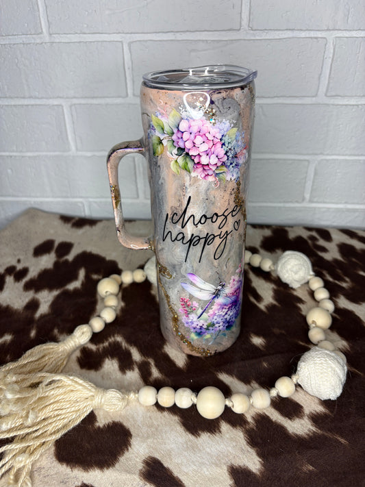 🌸 Serenity in a Cup – 30 oz Handled Tumbler 🌸