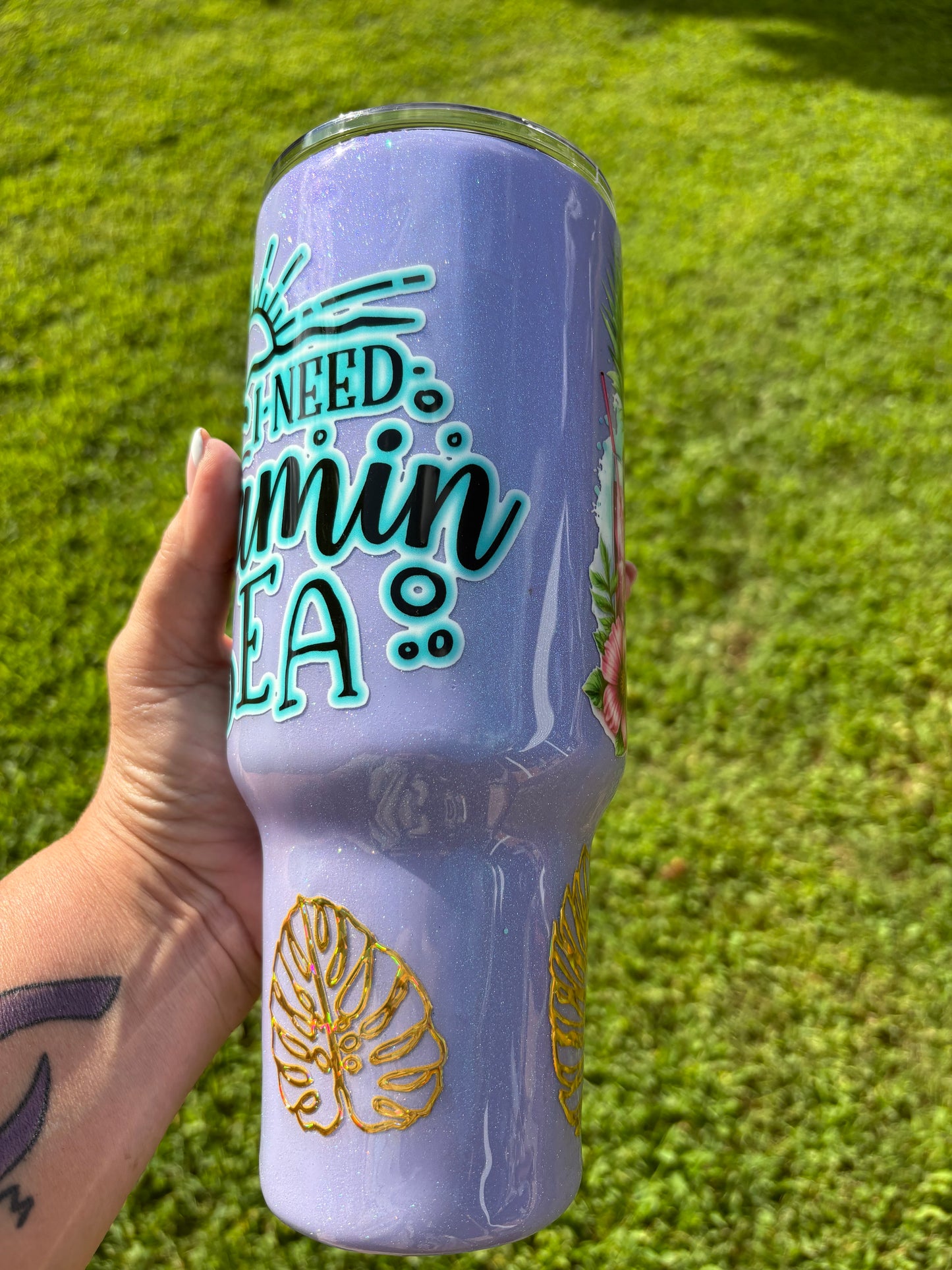 I Need Vitamin Sea – 40 oz Curved Tumbler
