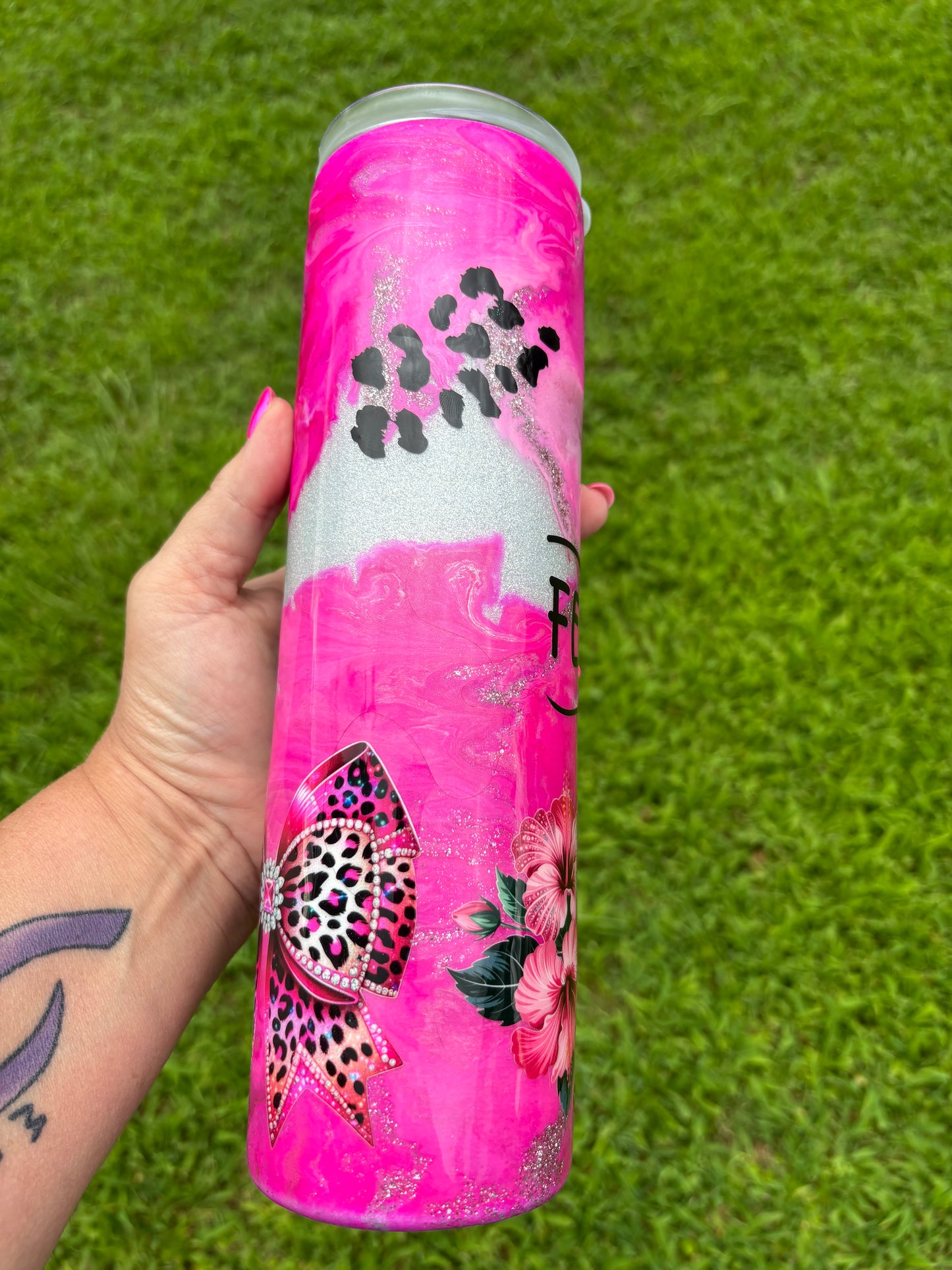 💖 Be Fearless 35 oz Skinny Straight Tumbler 💖