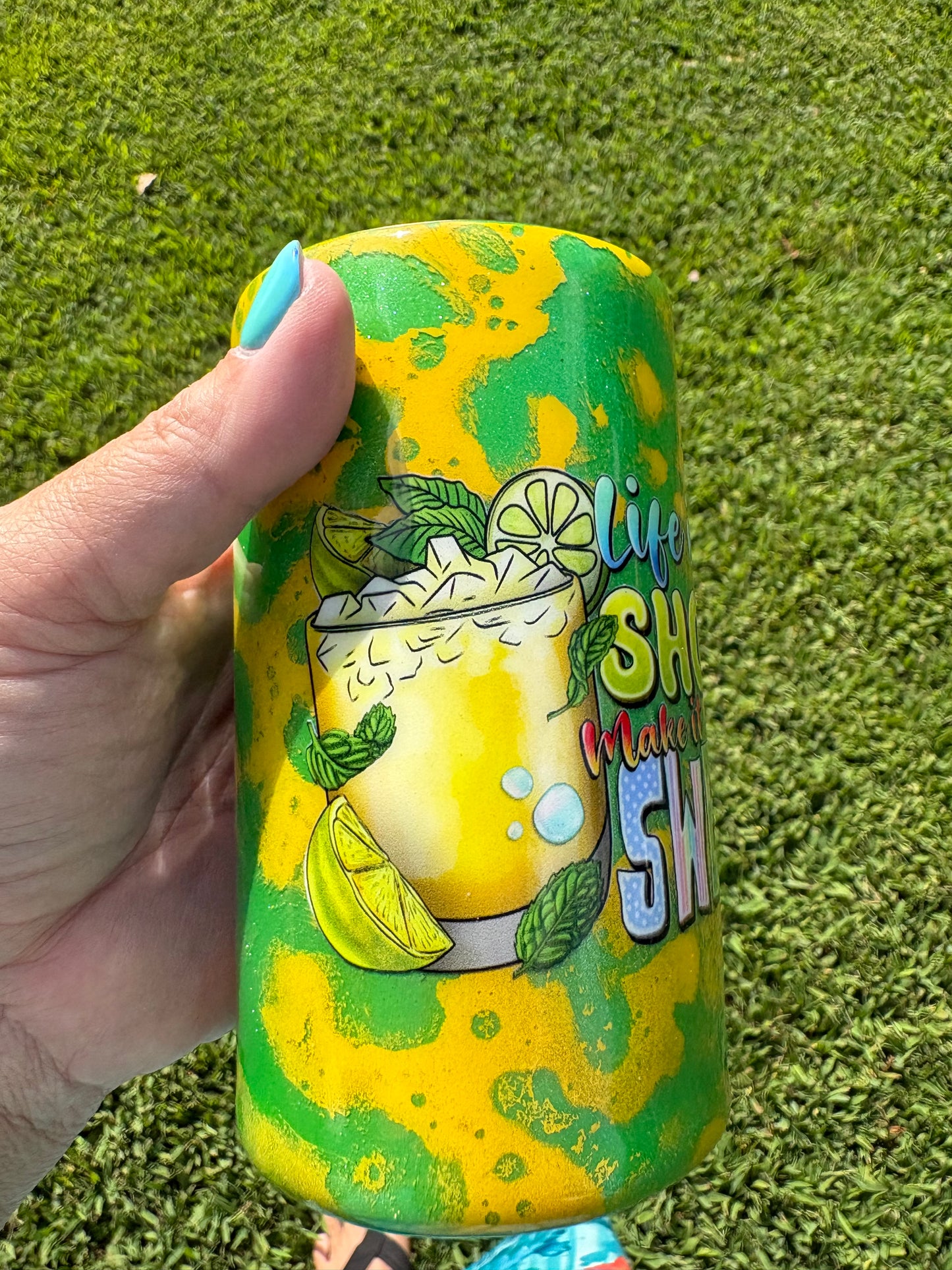 LIFE IS SHORT — MAKE IT SWEET – 14 OZ TUMBLER