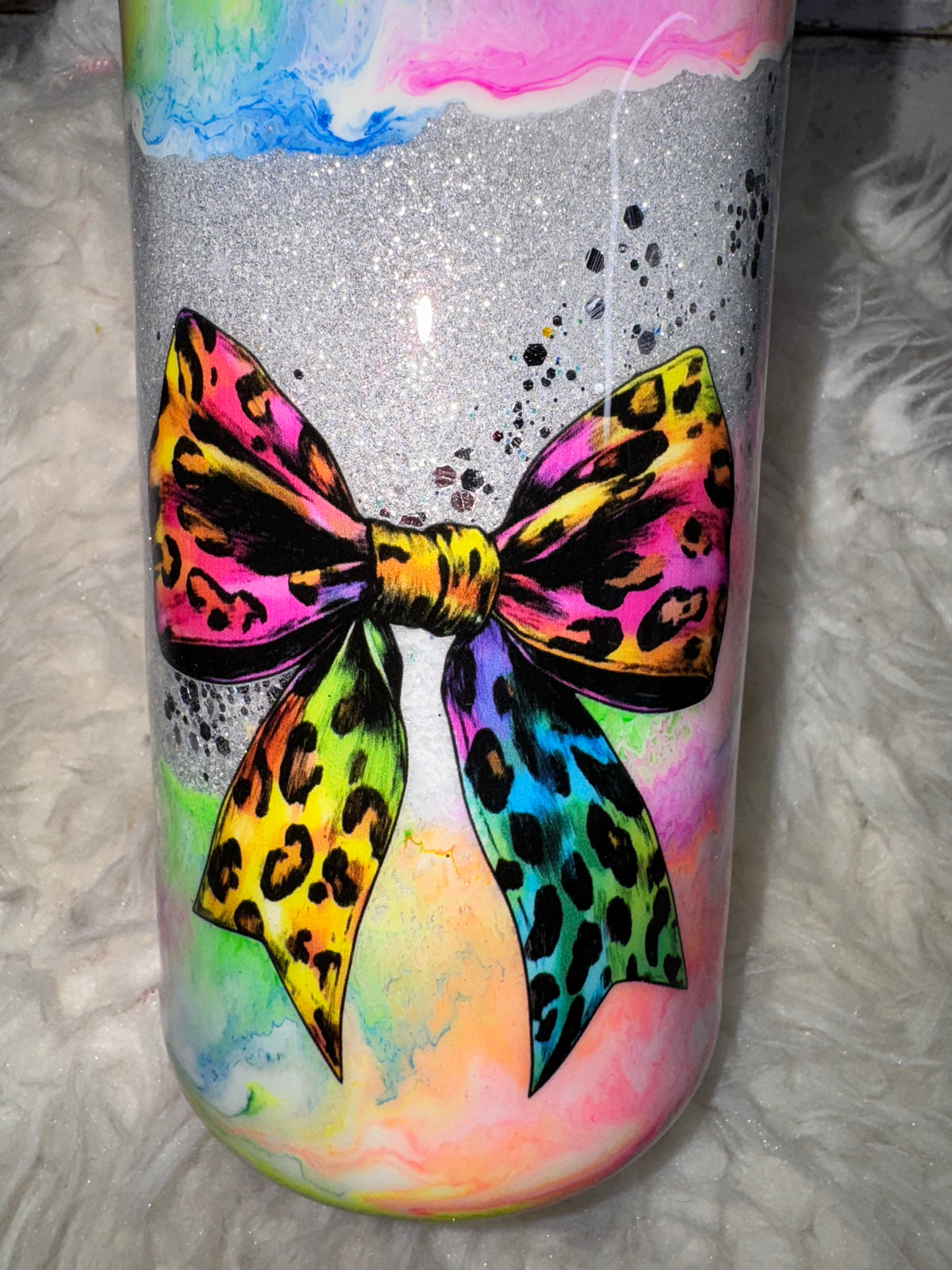 Fall But Make It Neon – 35 oz Glitter Epoxy Tumbler