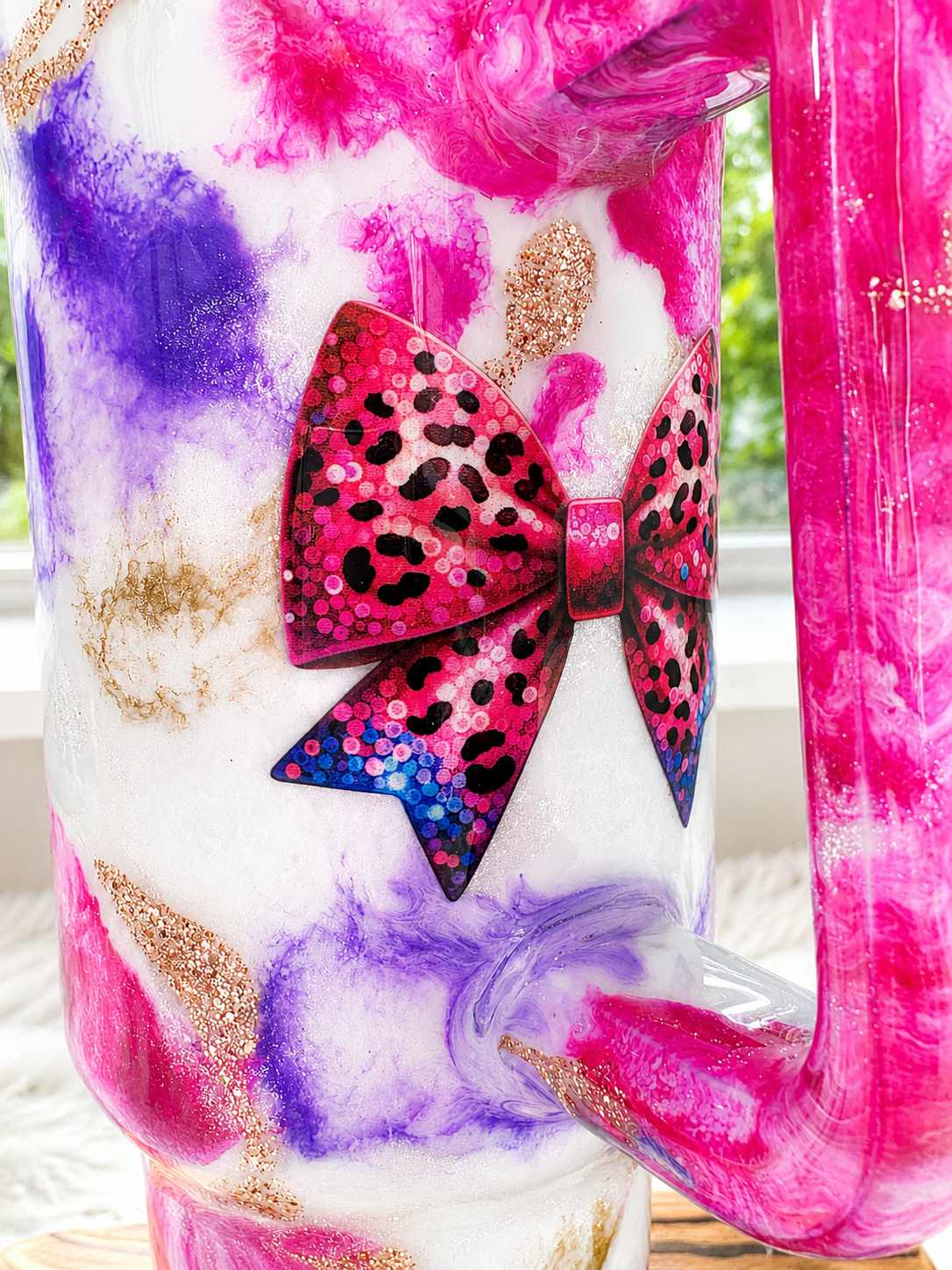 40 oz “Be Real Not Perfect” Handled Tumbler 💖✨