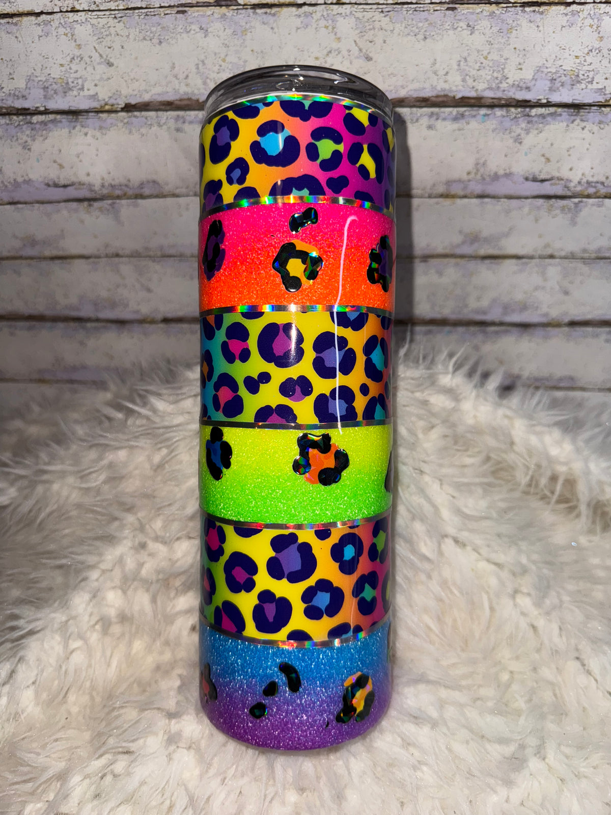 NEON RAINBOW LEOPARD – 30 OZ STAINLESS STEEL TUMBLER