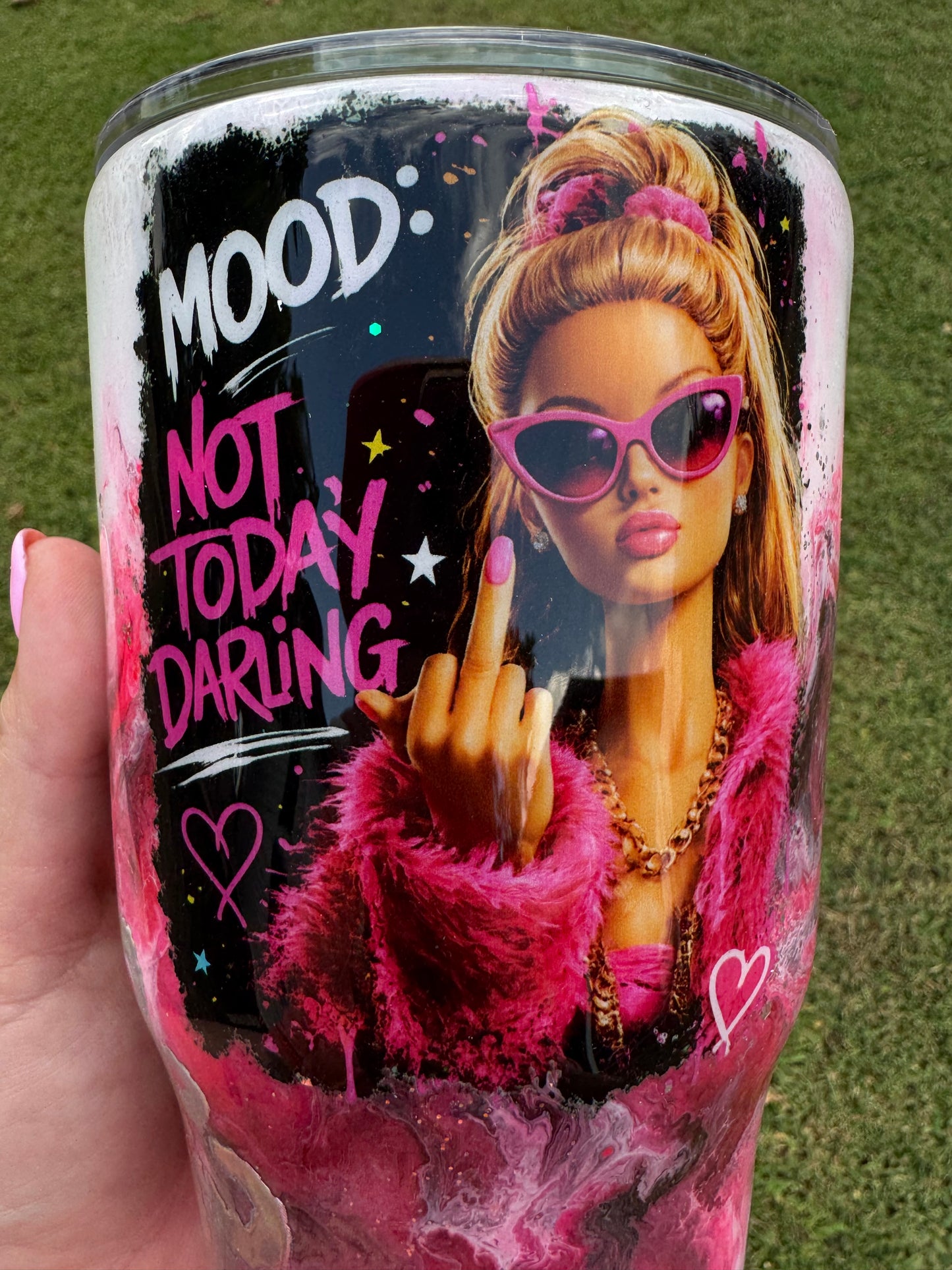 MOOD: NOT TODAY, DARLING – 30 OZ CURVED TUMBLER
