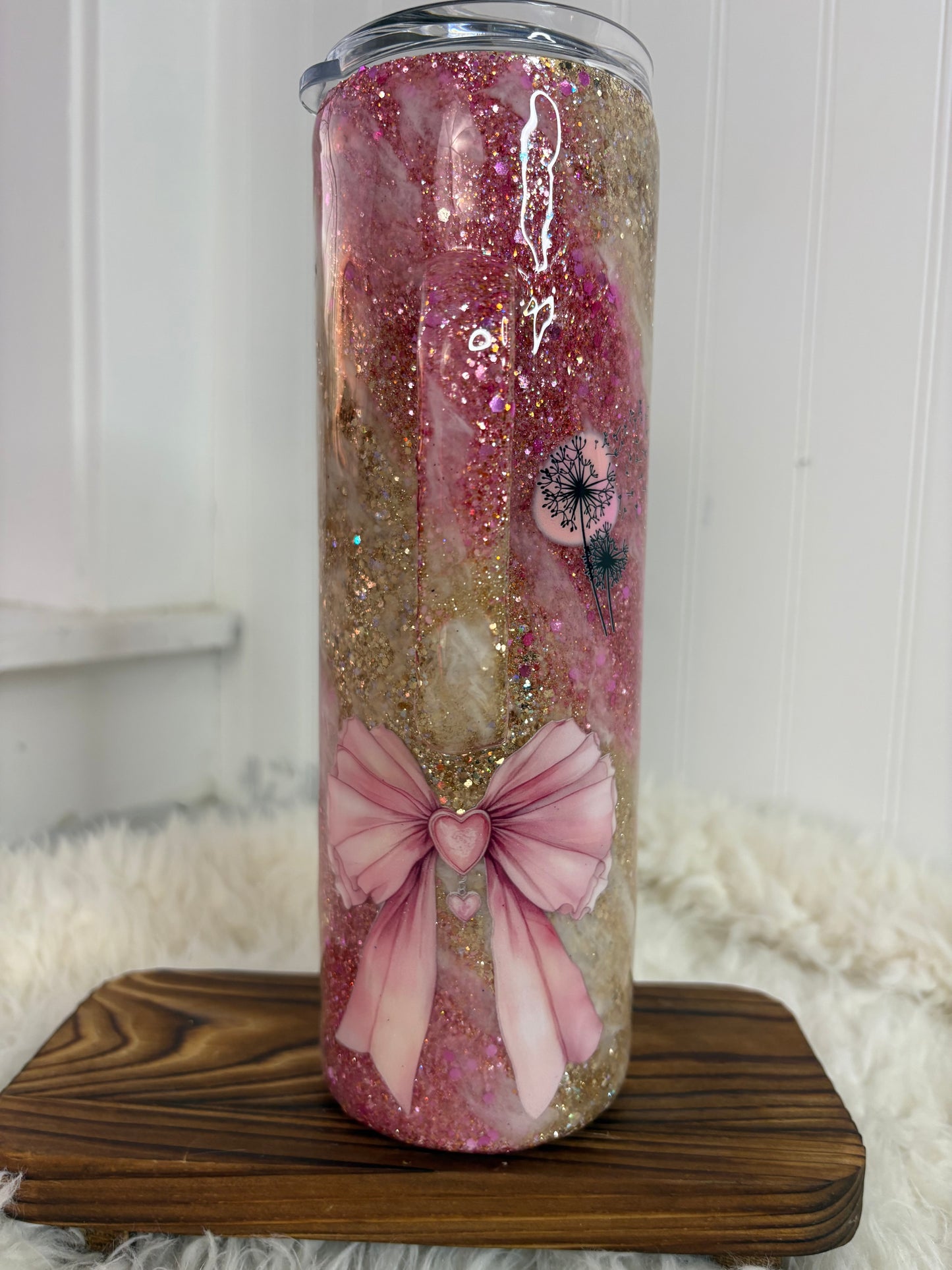 30 oz “Just Breathe” Skinny Handled Tumbler