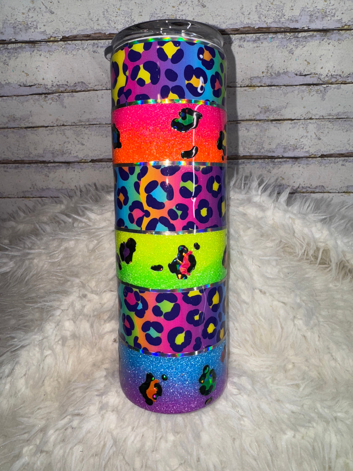 NEON RAINBOW LEOPARD – 30 OZ STAINLESS STEEL TUMBLER