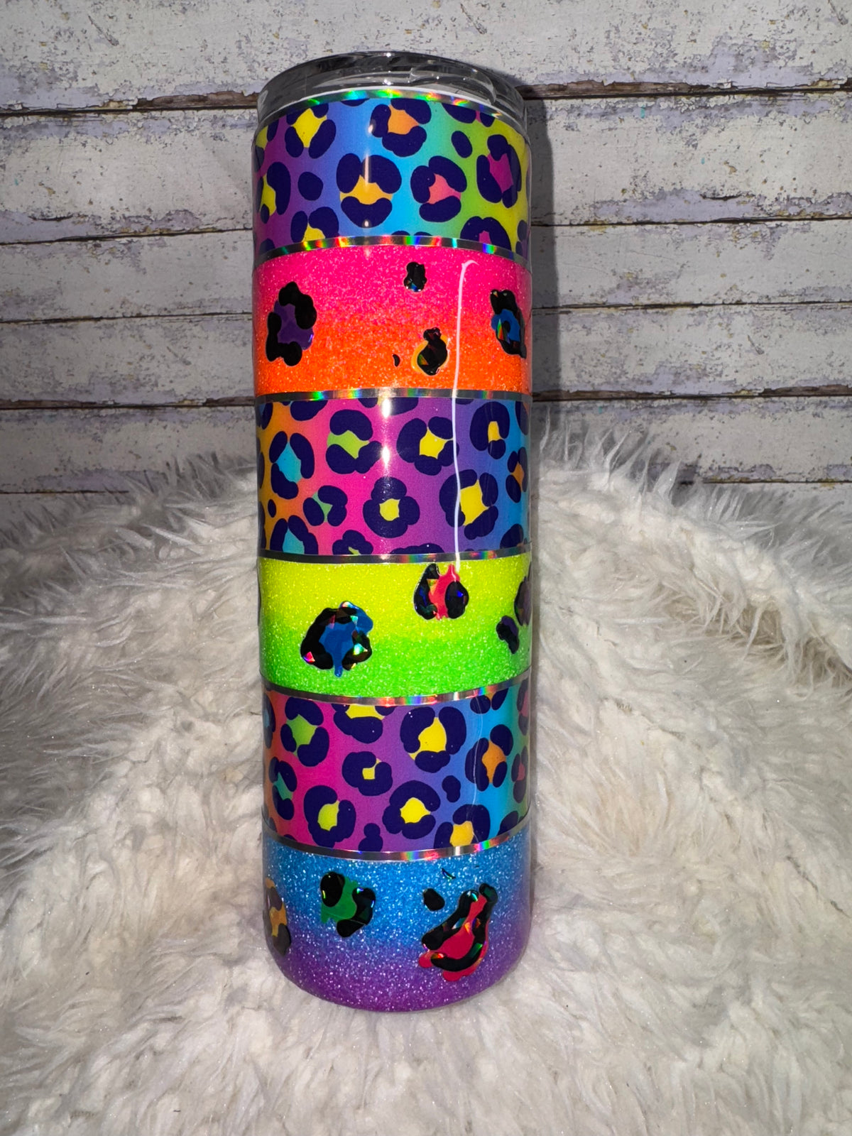 NEON RAINBOW LEOPARD – 30 OZ STAINLESS STEEL TUMBLER